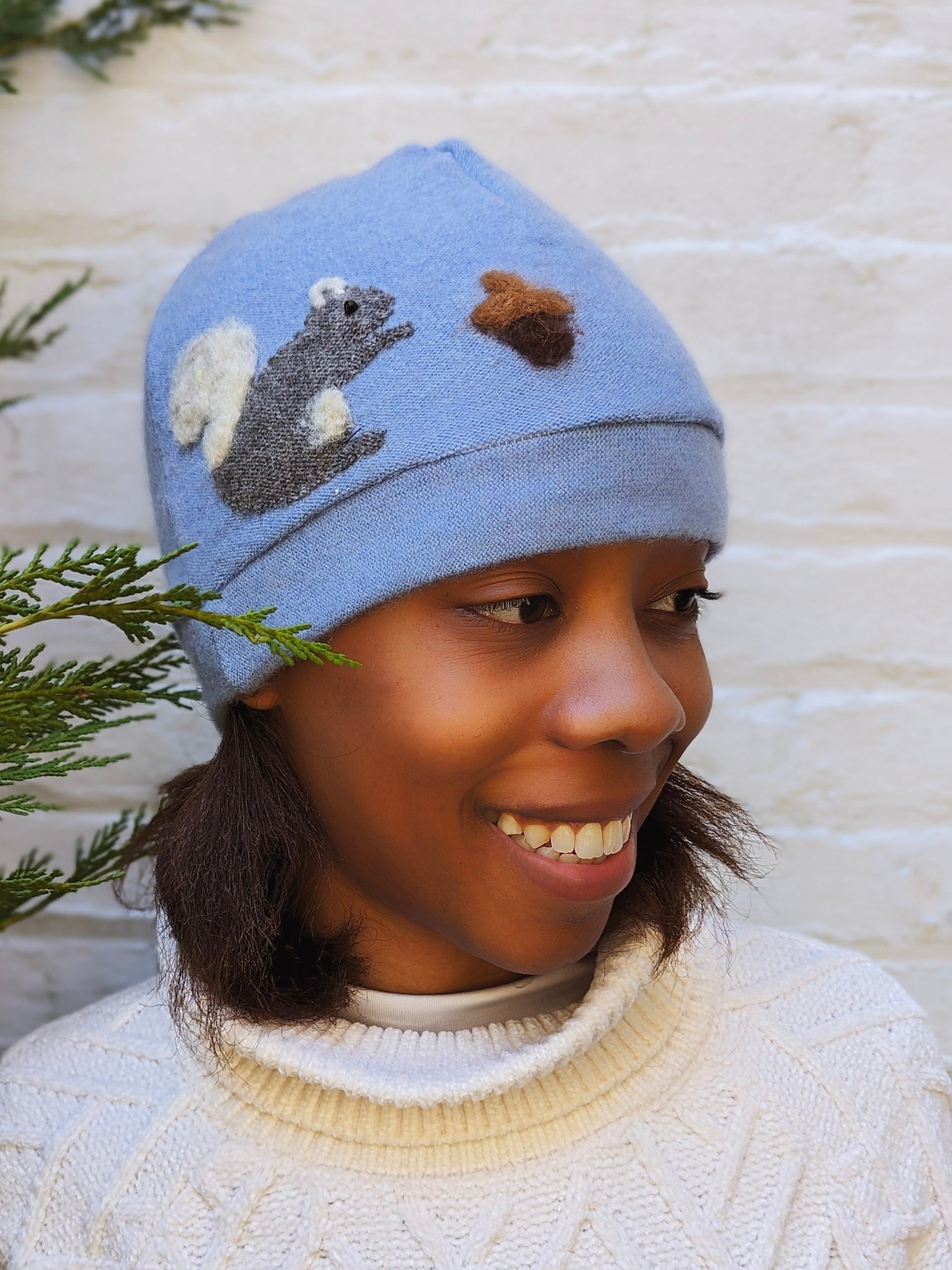 Squirrel Cashmere Hat - Adult