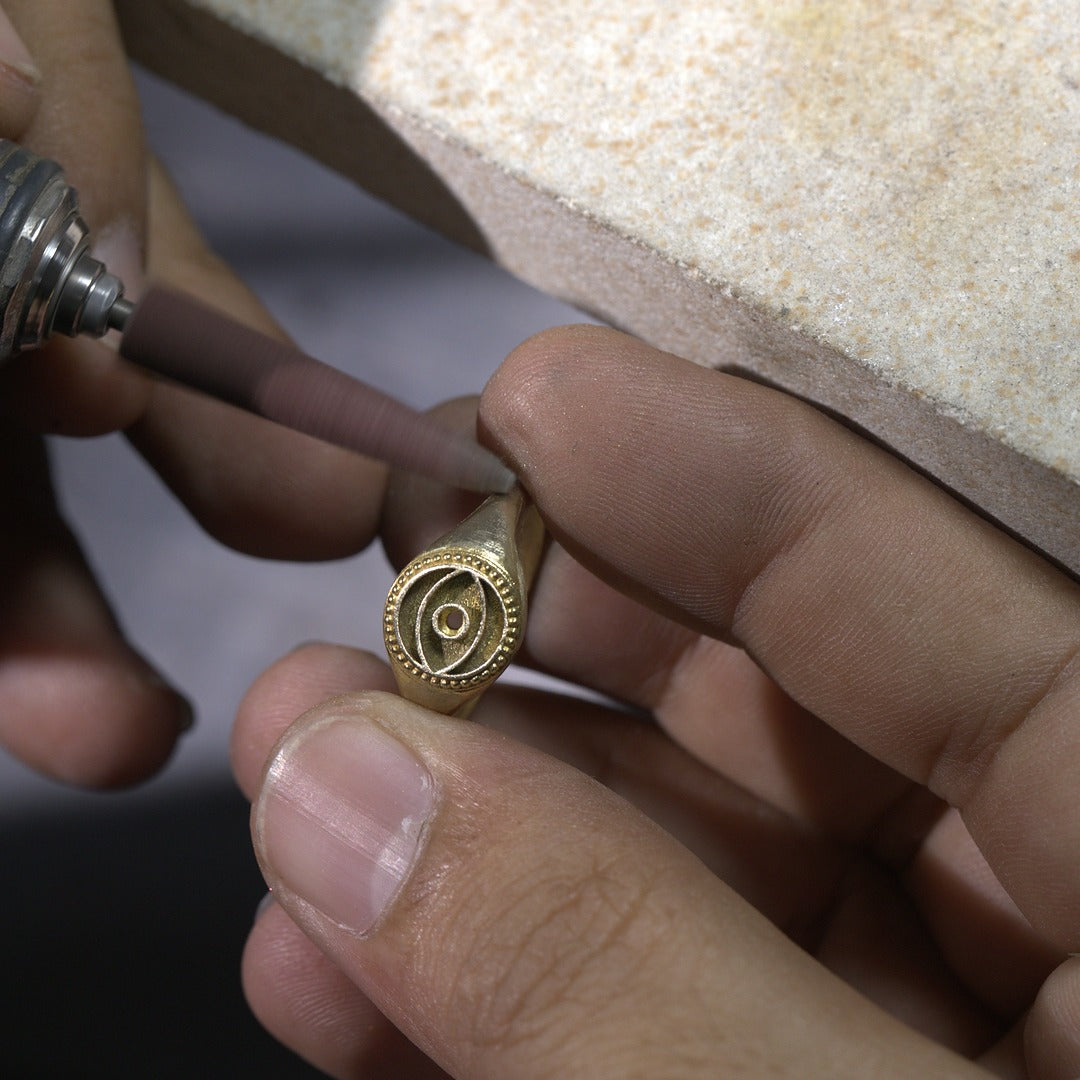 Soul’s Transformation Evil Eye Malachite Ring