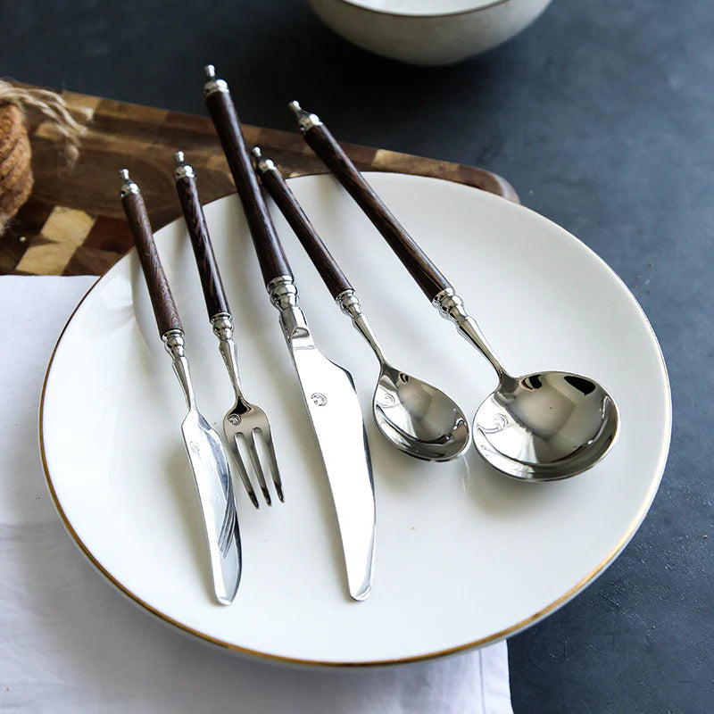 Paris Vintage Huanghua Pear Wood Cutlery Set | 3CARATS