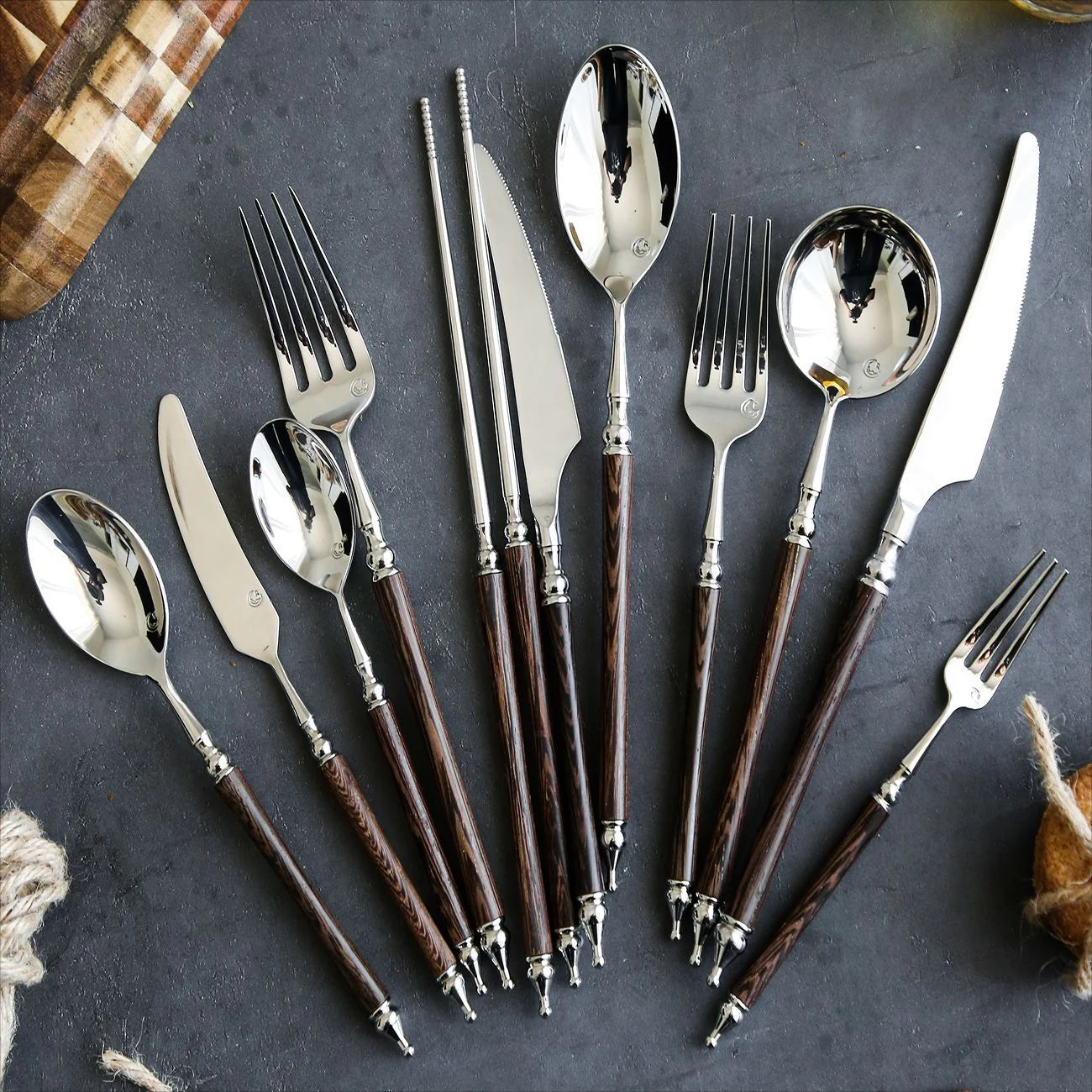 Paris Vintage Huanghua Pear Wood Cutlery Set | 3CARATS