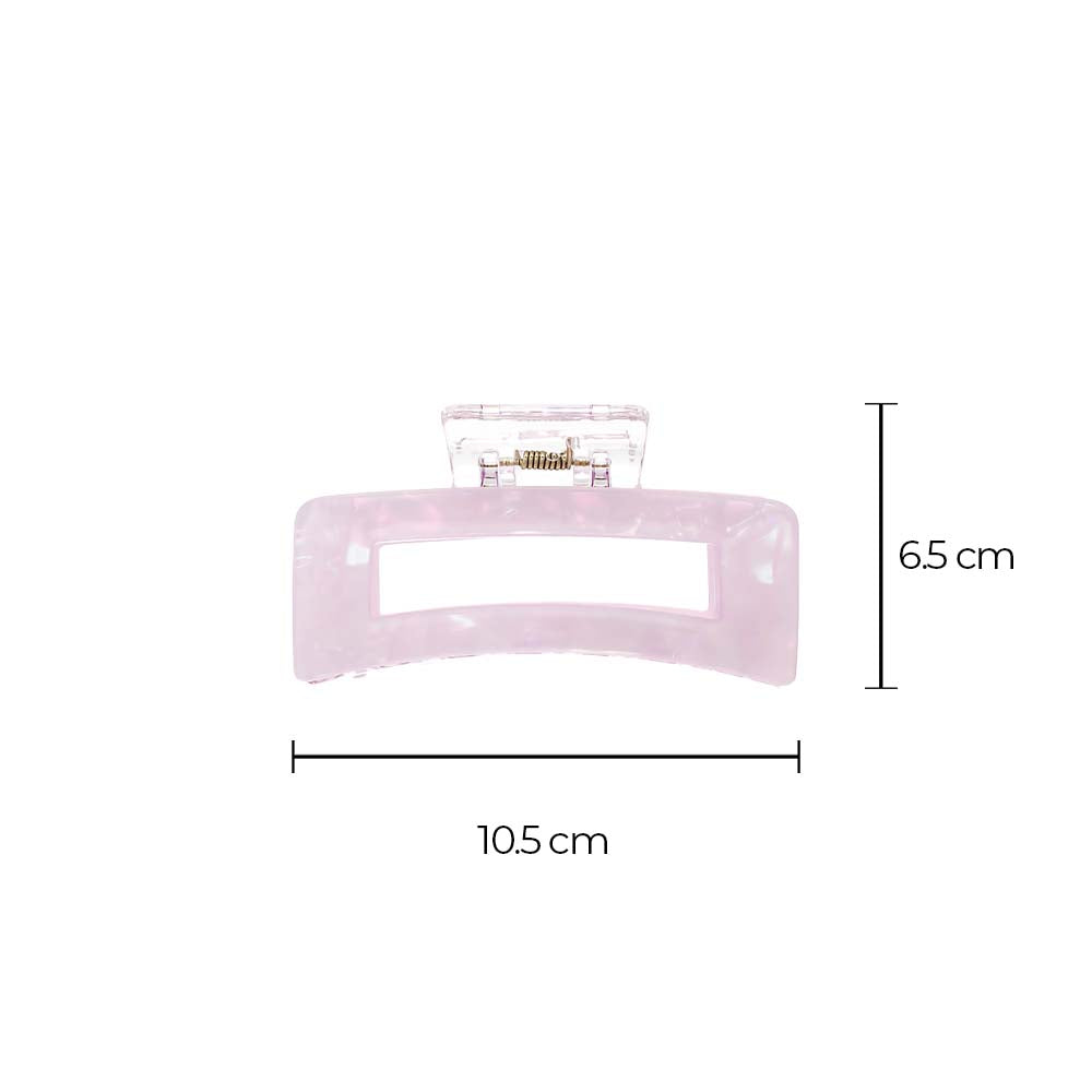 Colored Transparent Rectangle Cutout Claw Clip Combo Set - Adina's Jewels
