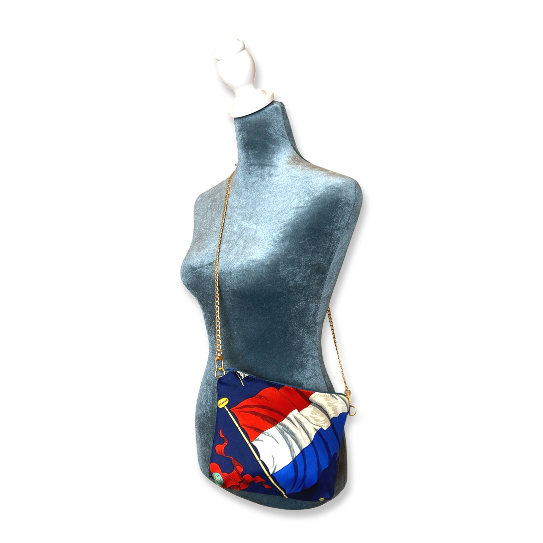 Pavois Vintage Silk Scarf Crossbody Bag