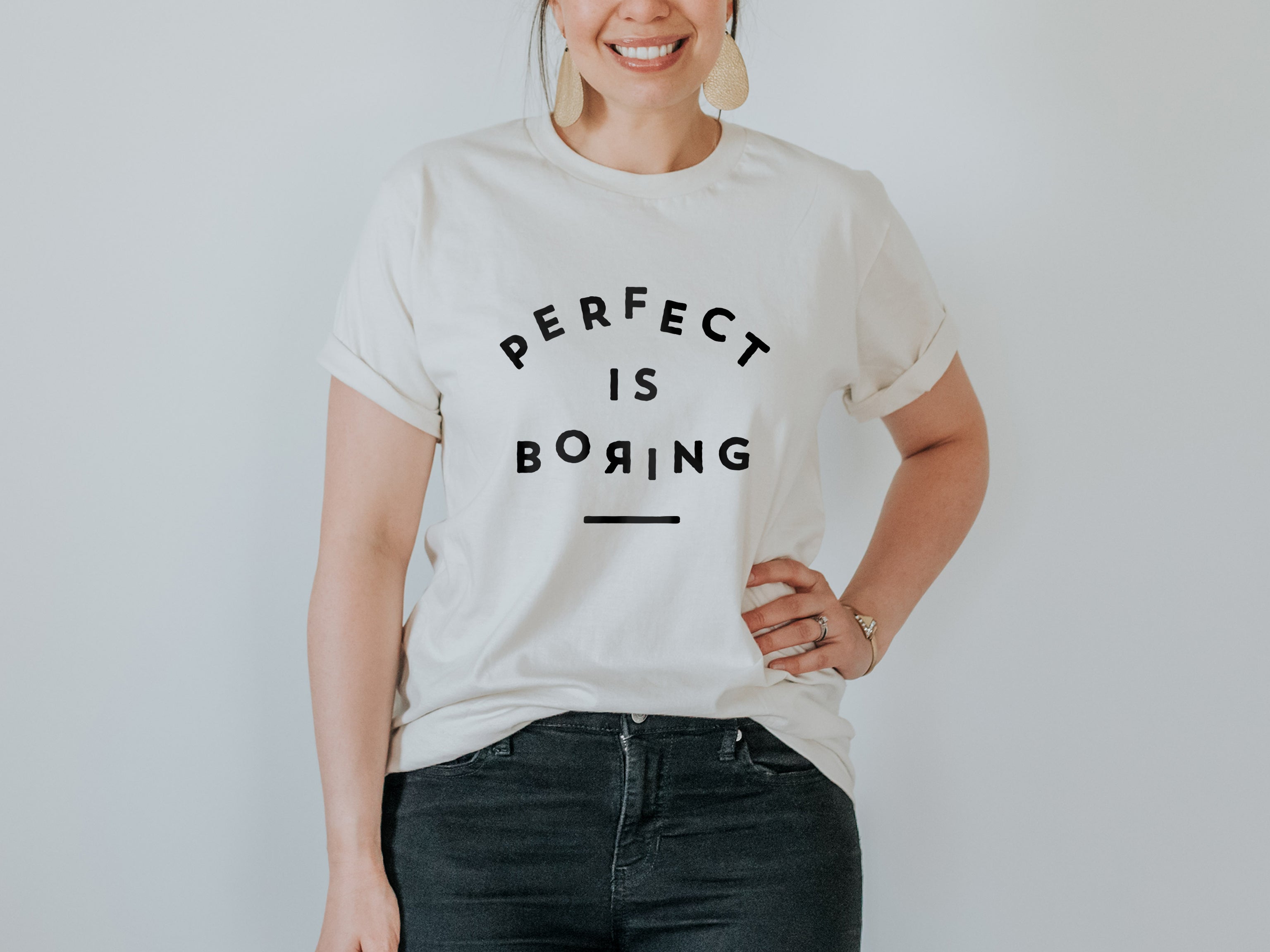 Perfect Is Boring Organic Adult Tee