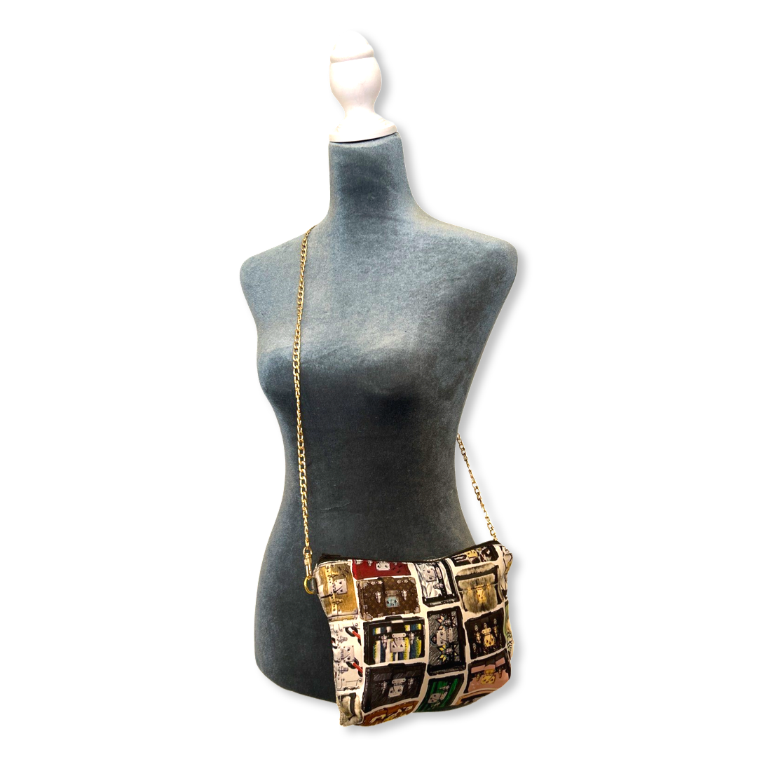 Petite Malle Vintage Scarf Crossbody Bag