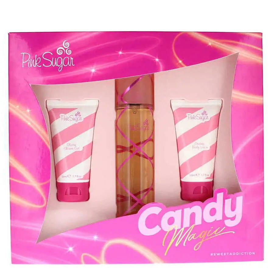 Pink Sugar Candy By Aquolina For Women 3Pcs Set EDT Spray