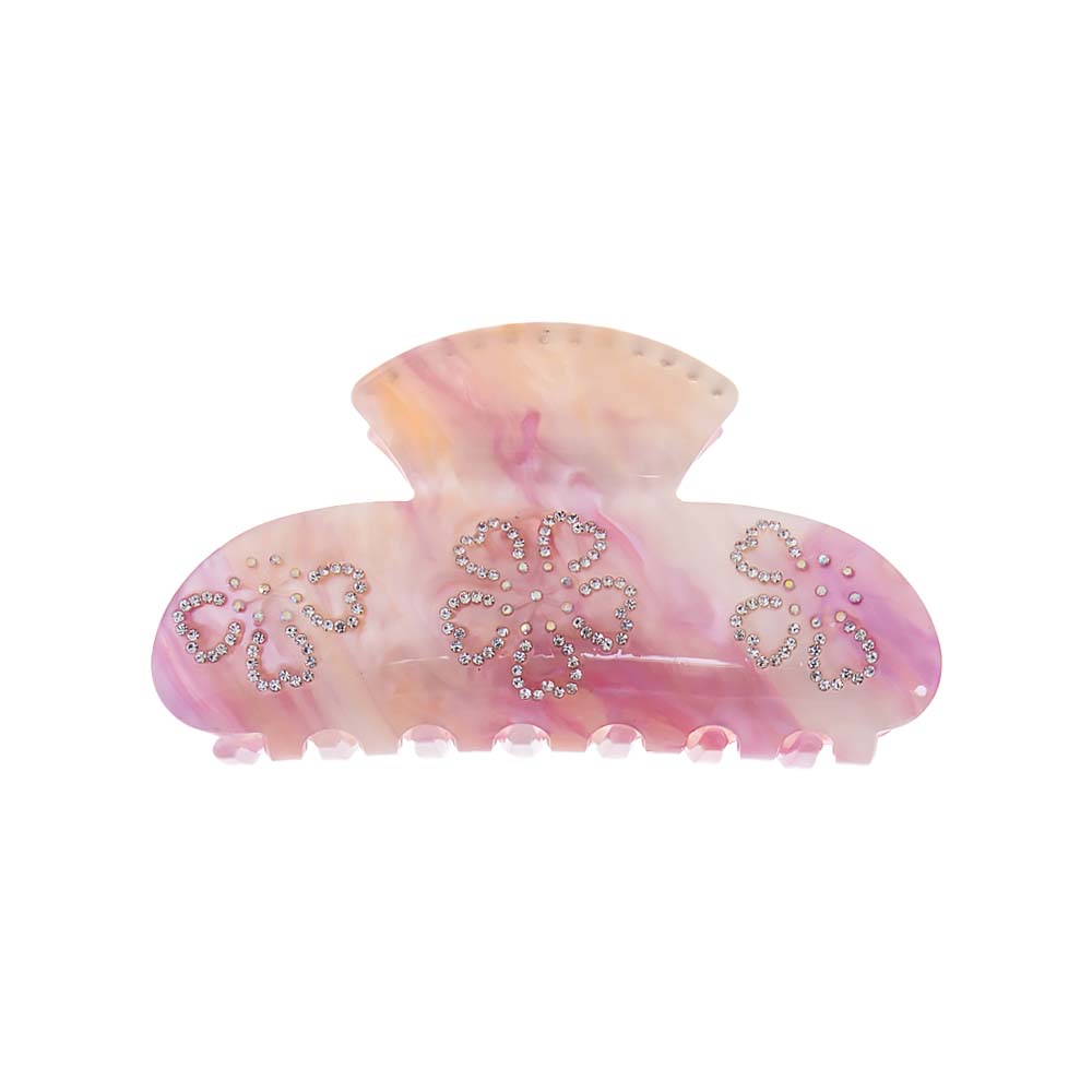 Pink Rhinestone Pink Tie Dye Claw Clip - Adina's Jewels