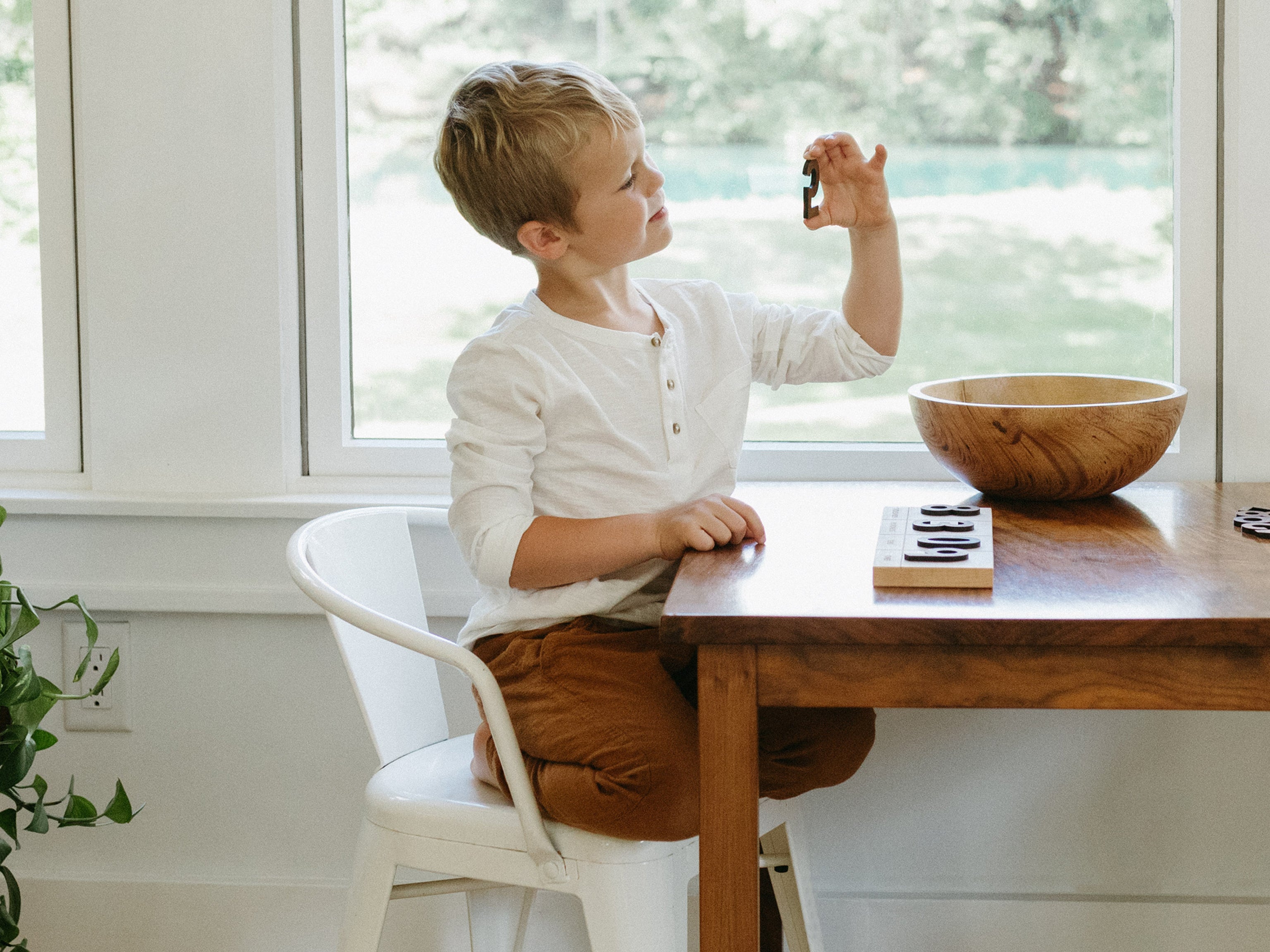 Wooden Place Value Board from Ones to Thousands