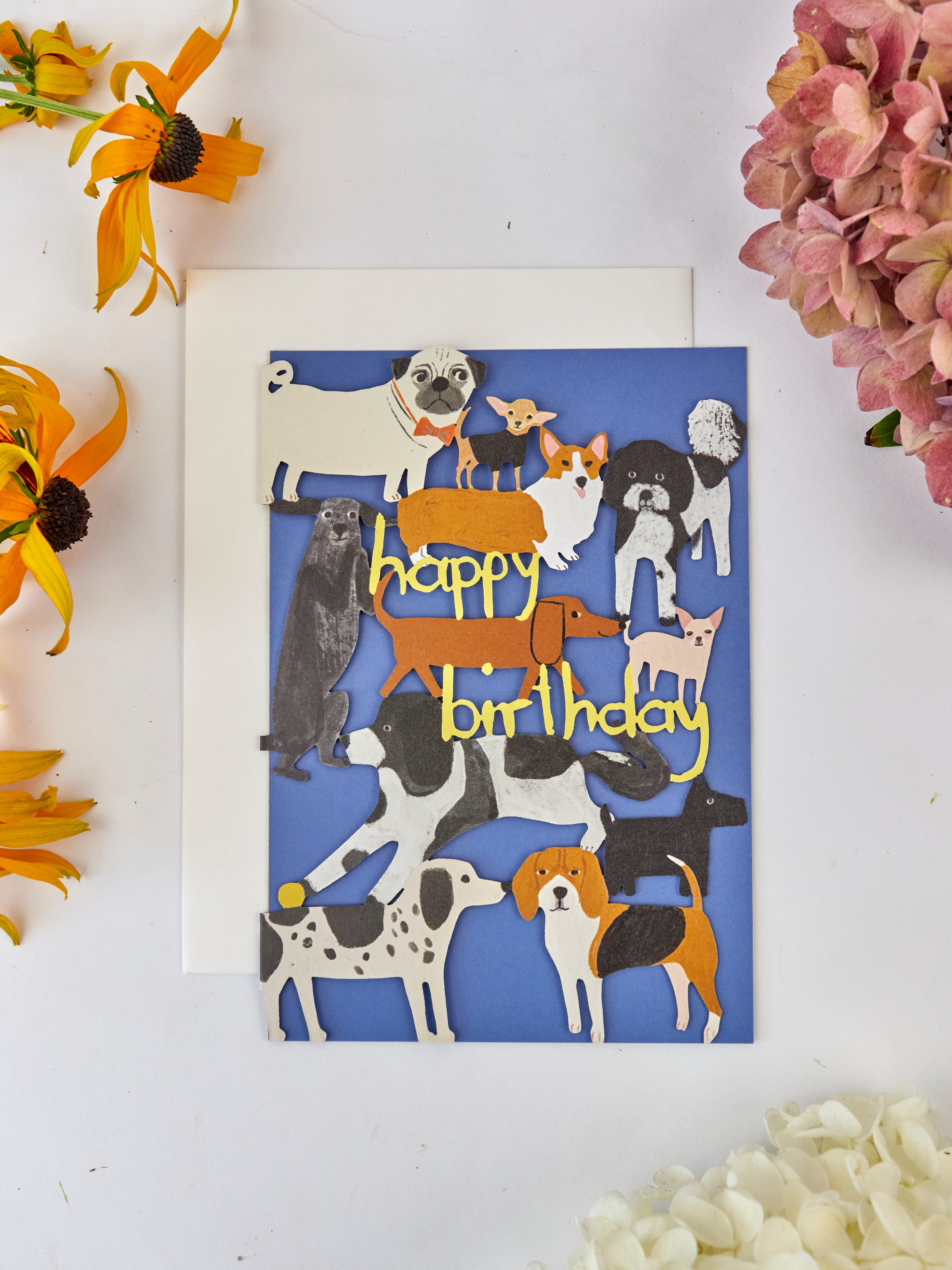 Playful Dogs Lasercut Birthday Card