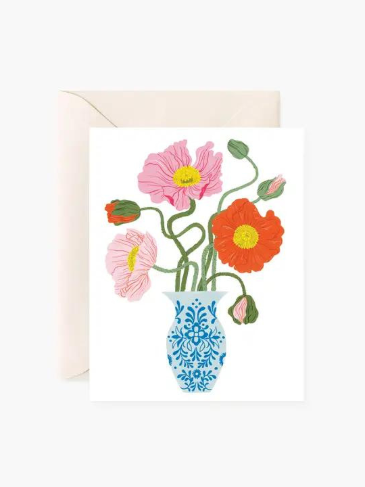 Poppy Vase Greeting Card