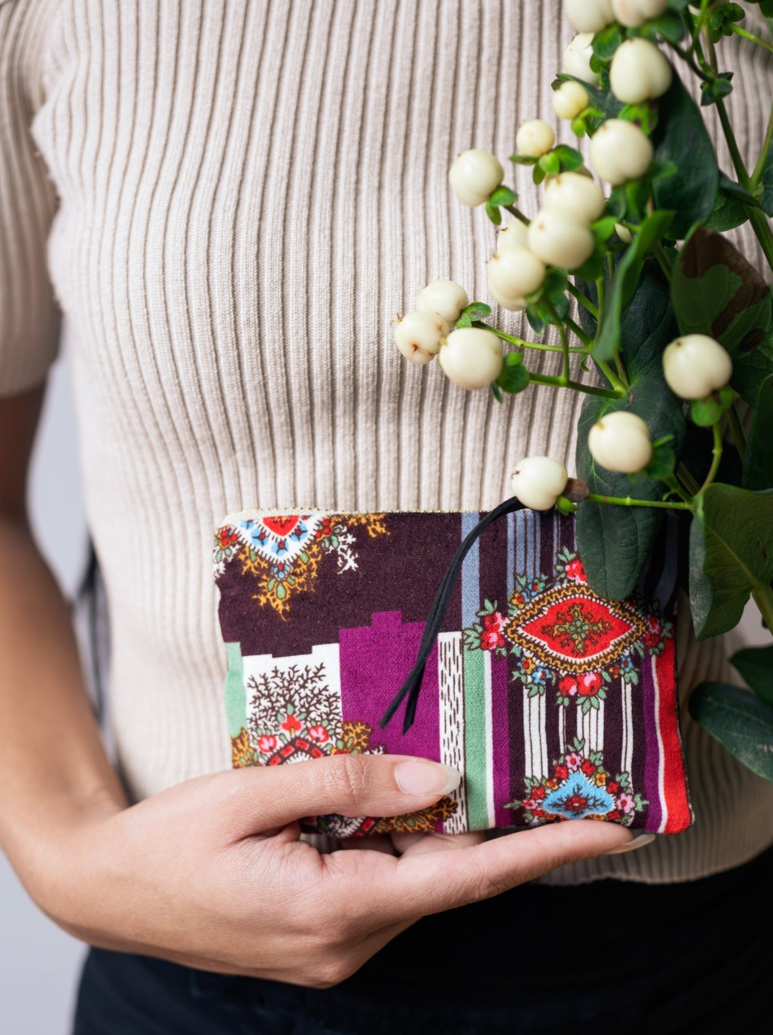 Geo Paisley Mini Pouch