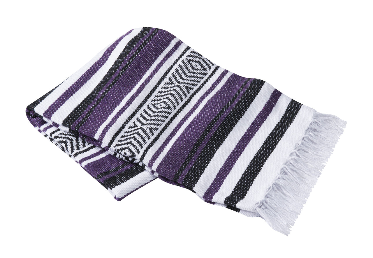 Hand woven yoga Blanket Striped by OMSutra