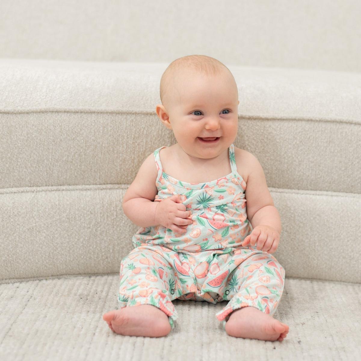 Tank Pant Romper - Dragon Fruit