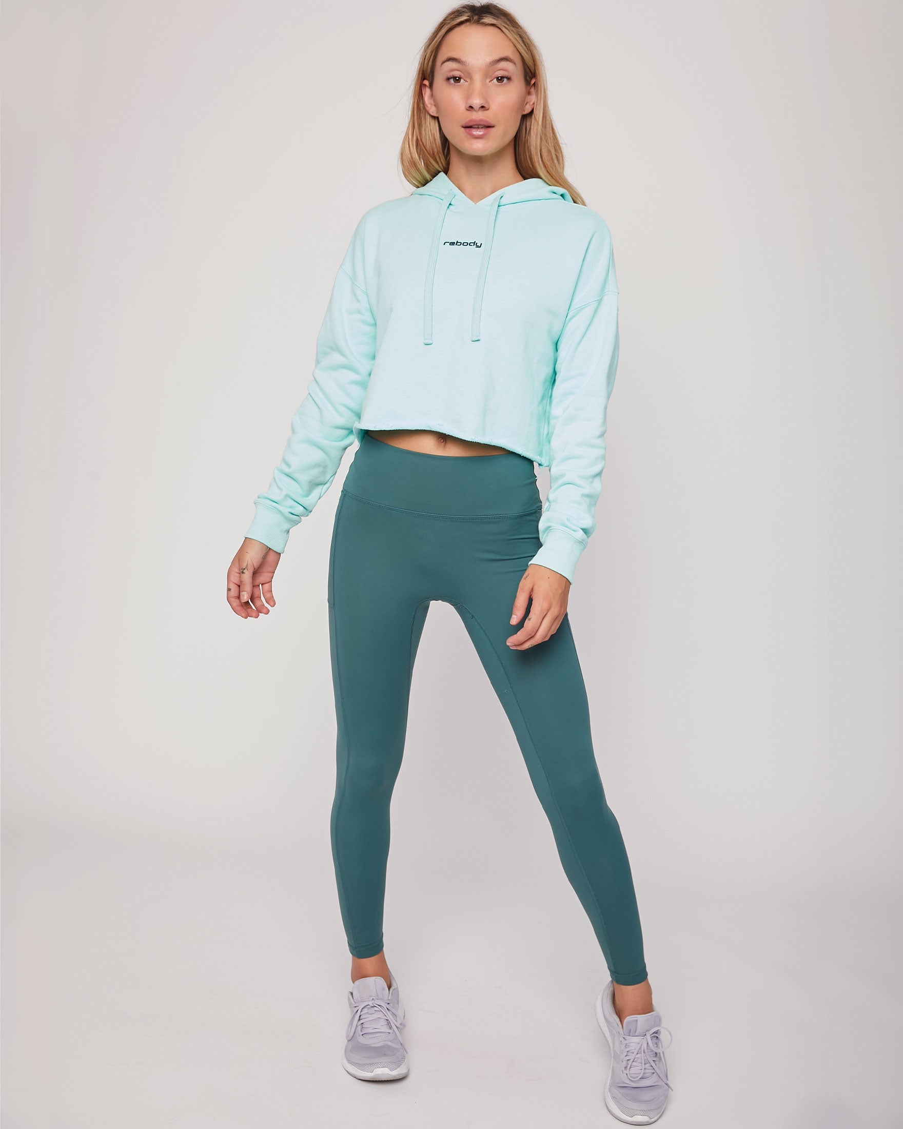 Rebody French Terry Crop Hoodie-2