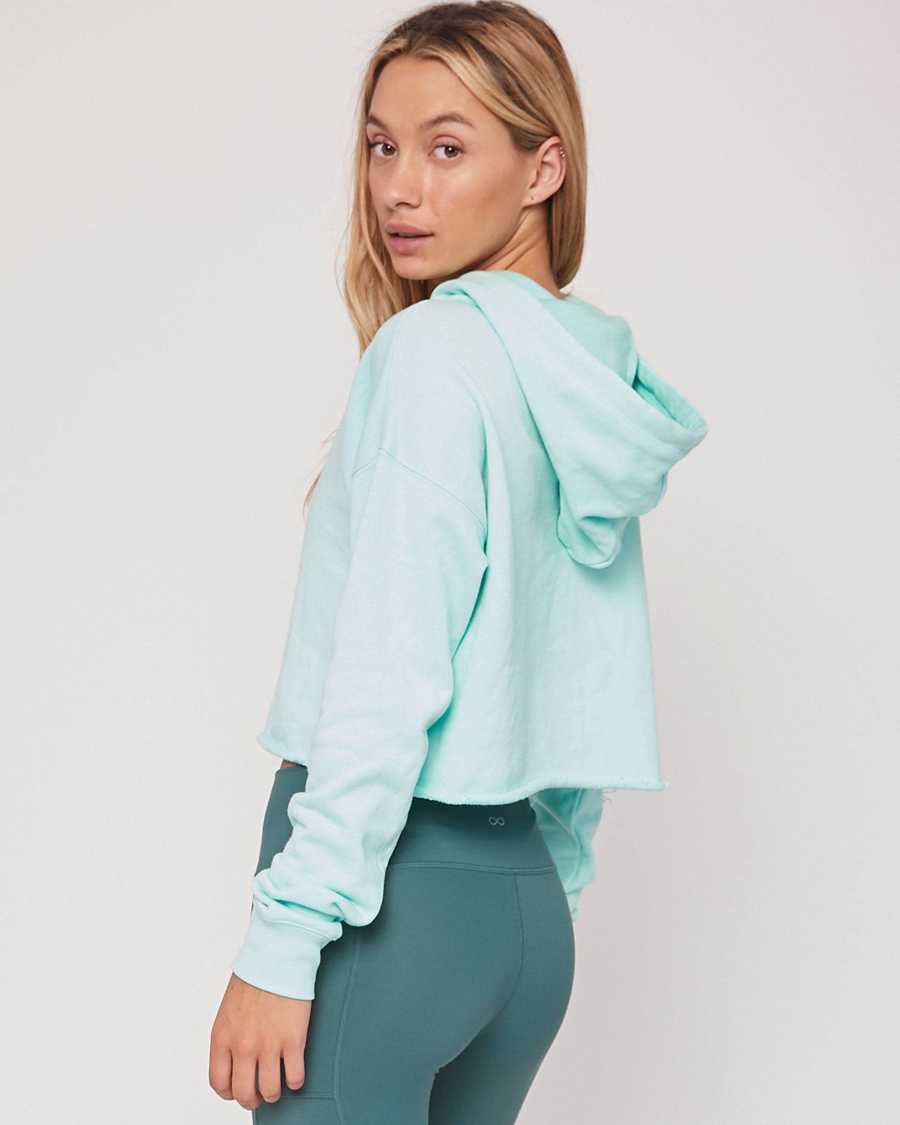 Rebody French Terry Crop Hoodie-1