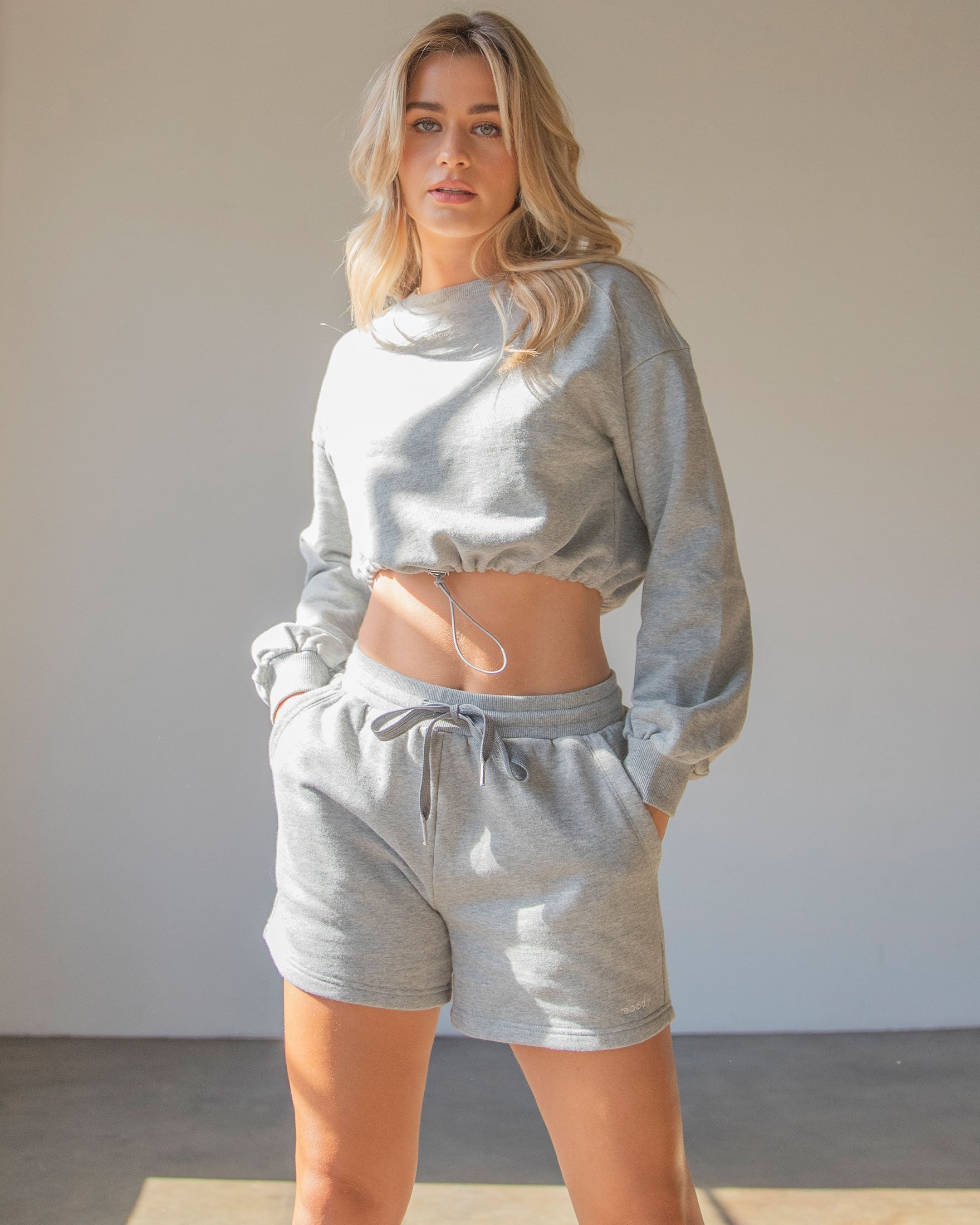 Rebody French Terry Biker Sweatshorts-2