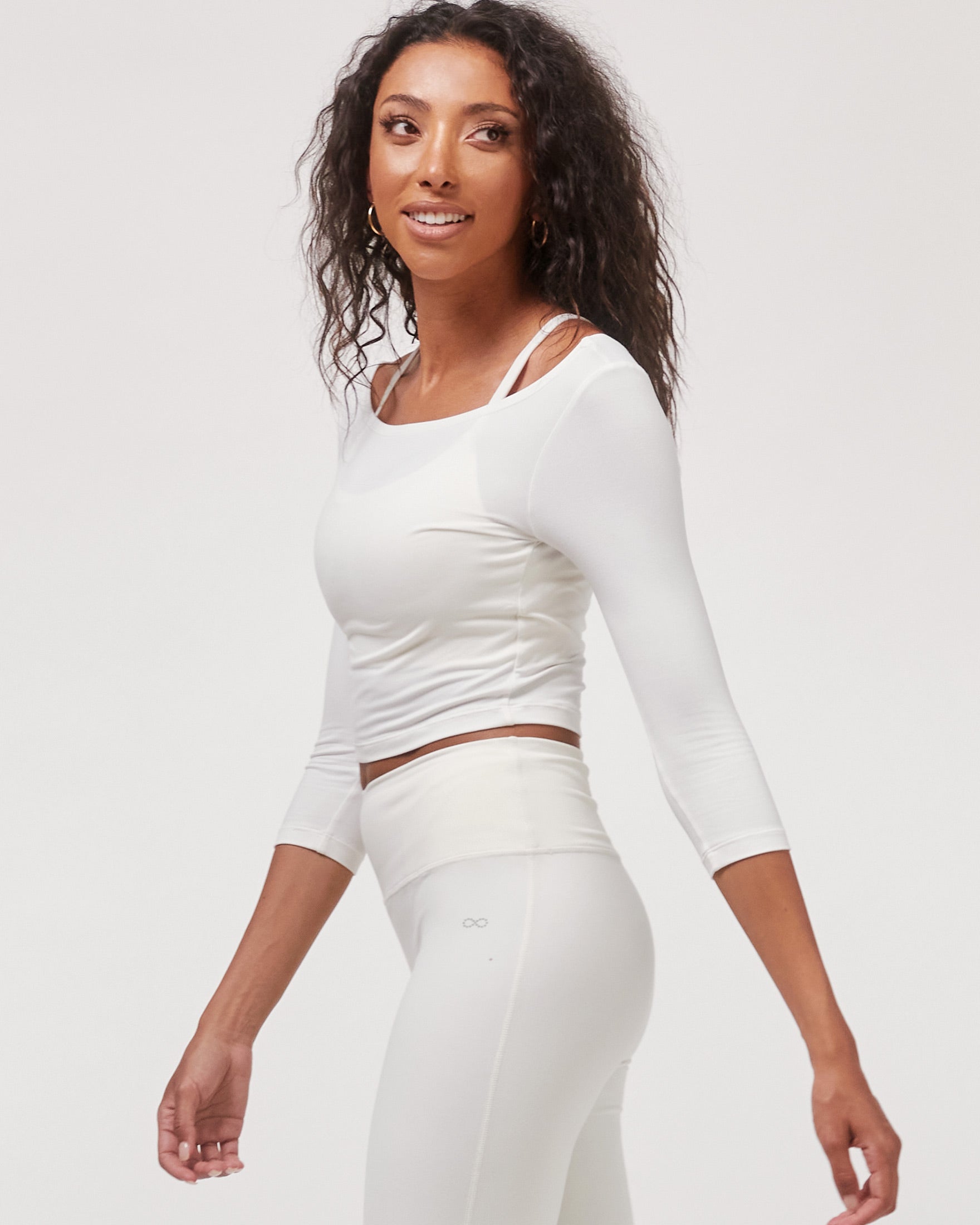 Dynamic Cozy Open Shoulder 3/4 Sleeve-5