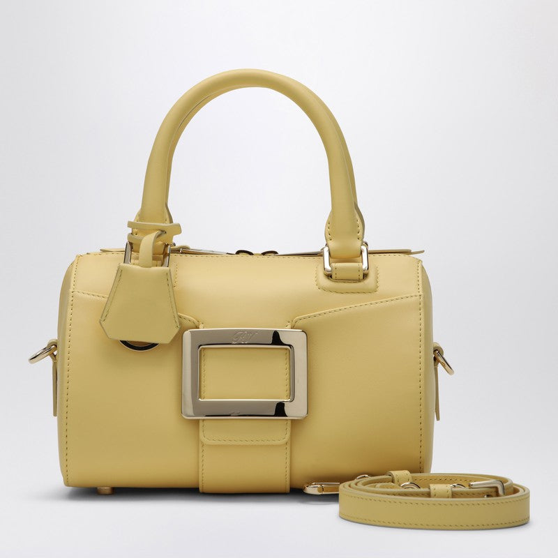 Roger Vivier Belle Vivier Bowling Bag In Yellow Leather Women