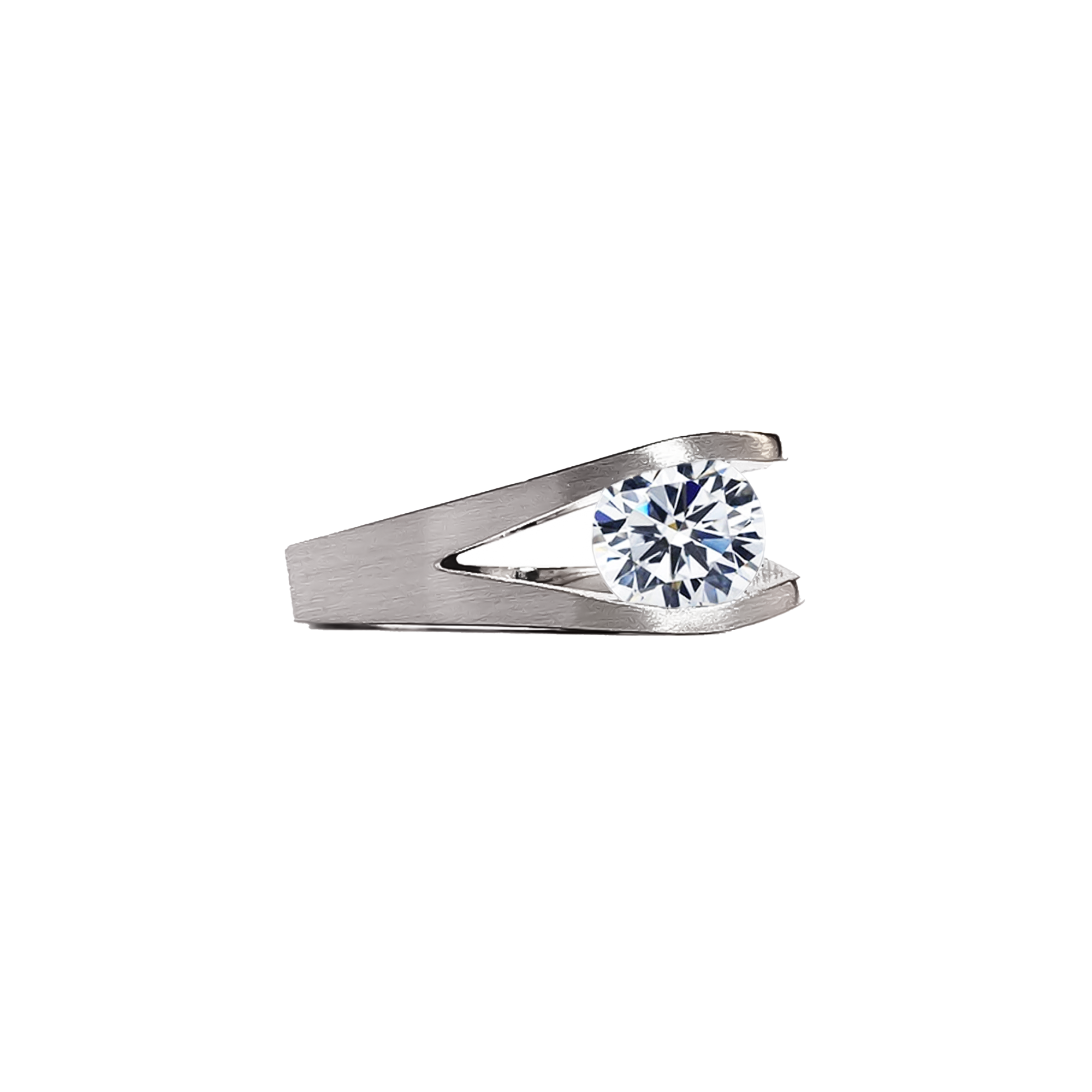 RG095W B.Tiff Tension Wishbone 2 ct Solitaire Ring