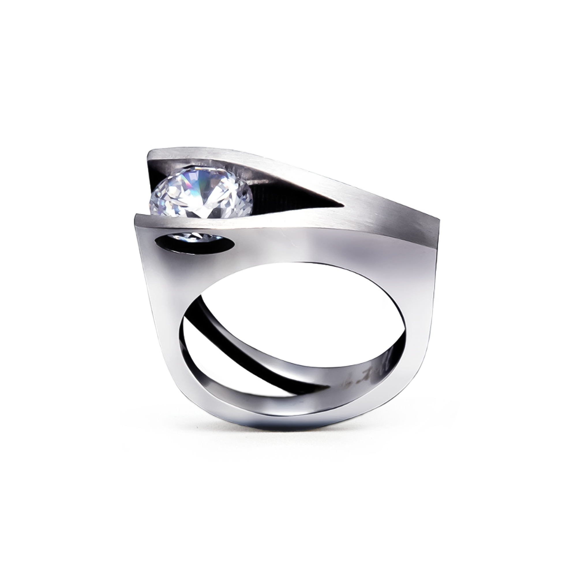 RG095W B.Tiff Tension Wishbone 2 ct Solitaire Ring