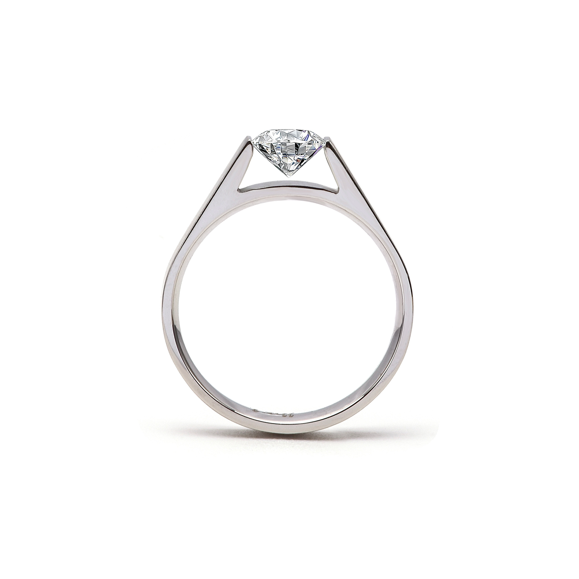 RG096W B.Tiff Tension .75 ct Round Solitaire Engagement Ring