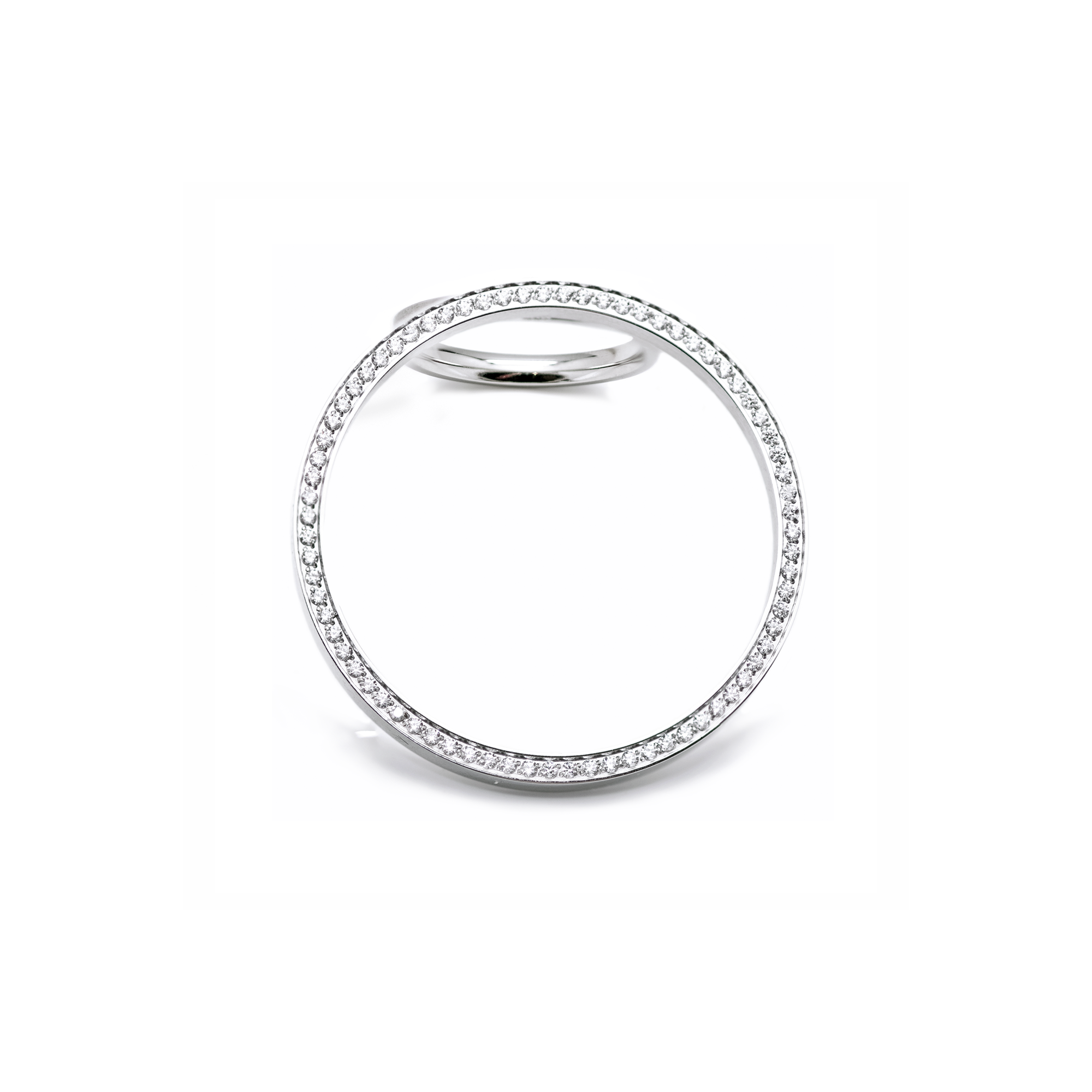 RG099W B.Tiff Pavé Hoop Ring  [Thin Band]