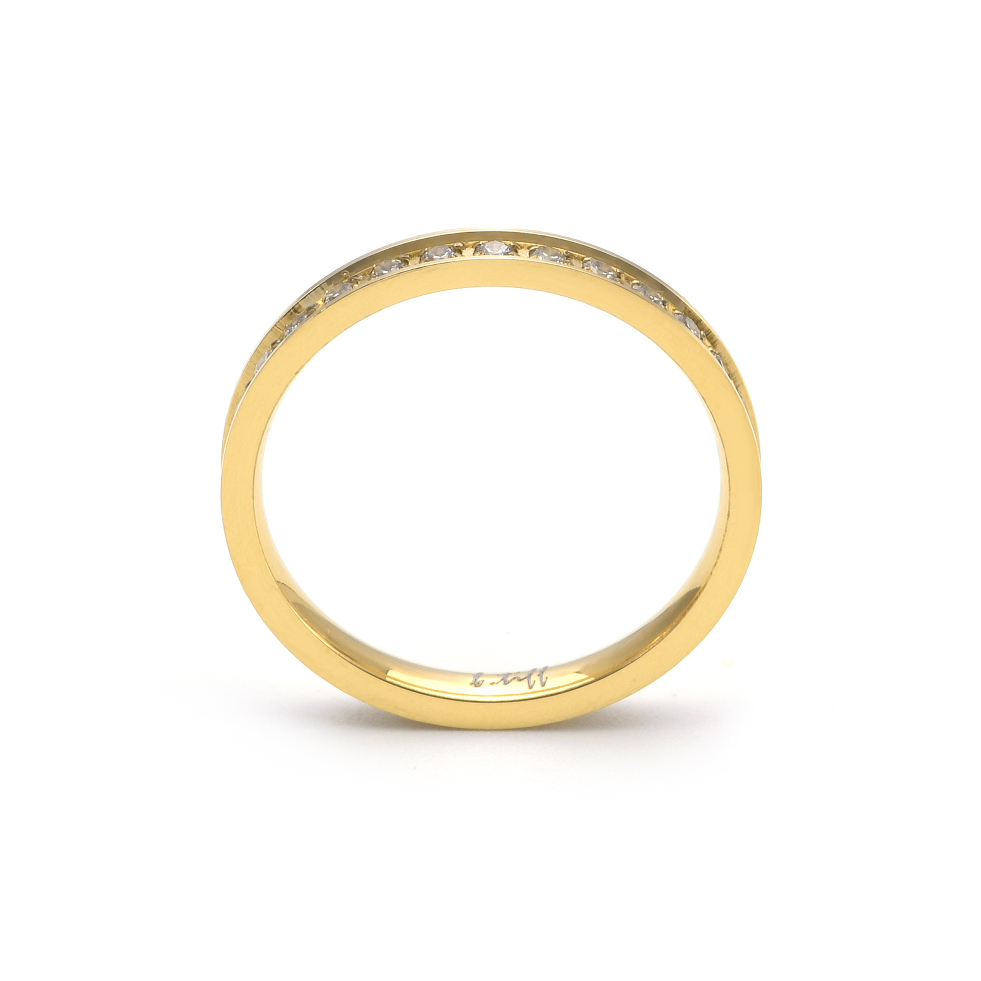 RG111G B.Tiff Gold Stacking .01 ct Eternity Ring [Thin Band]