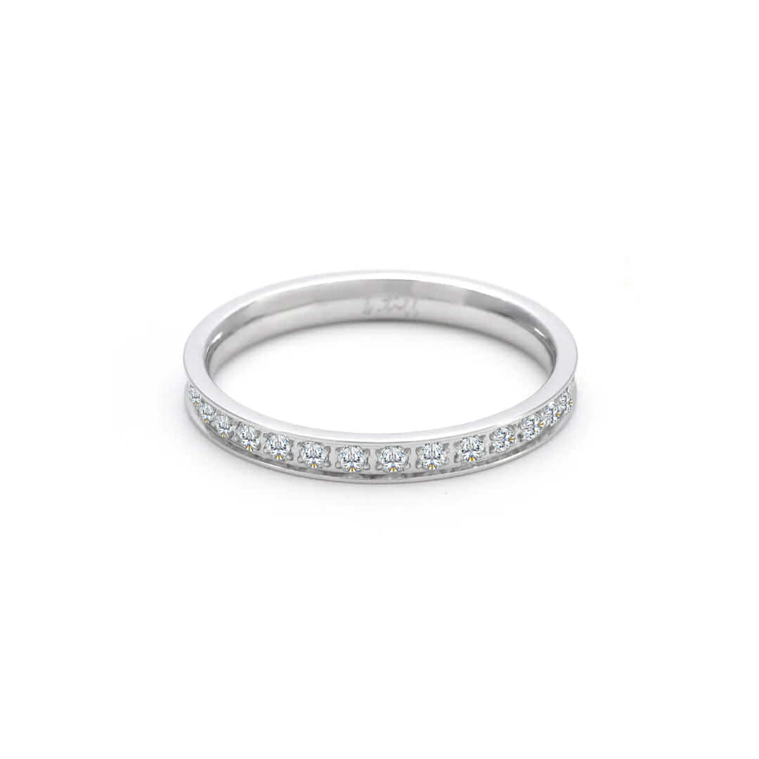 RG111W B.Tiff Stacking .01 ct Eternity Ring [Thin Band] by B.Tiff New York