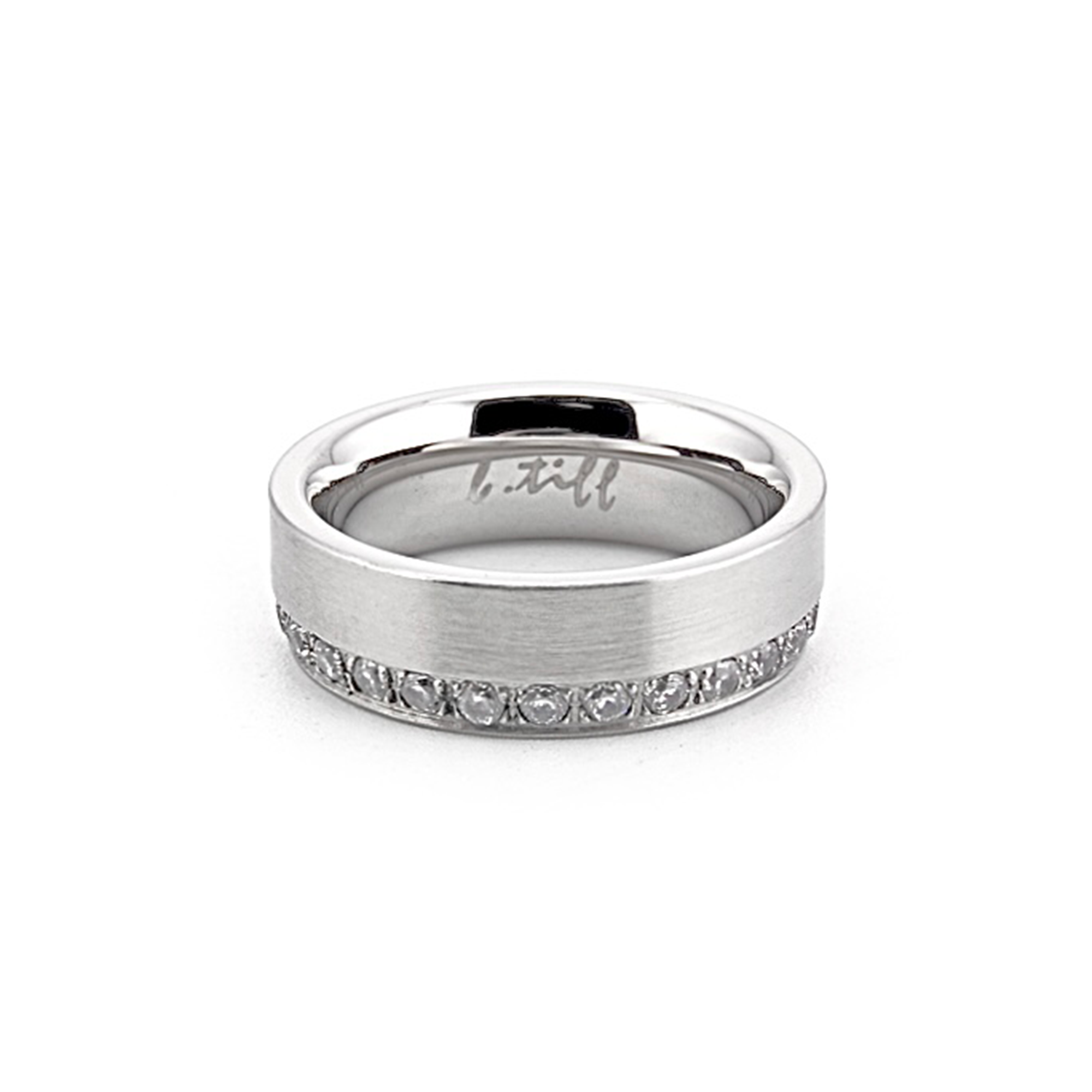 RG118W B.Tiff Offset Row Wide Eternity Ring by B.Tiff New York
