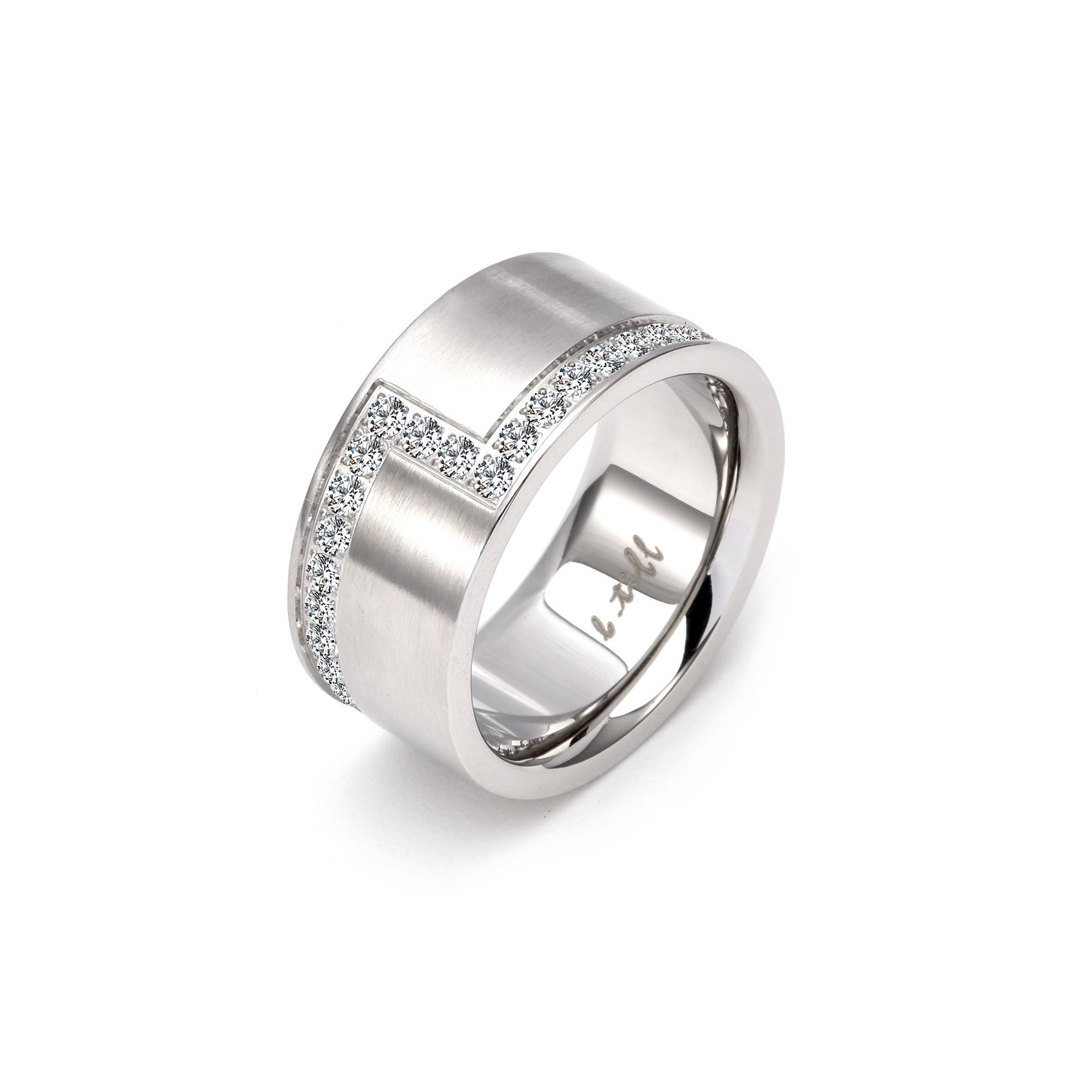 RG129W B.Tiff .02 ct Cross Body Ring [Wide Band]