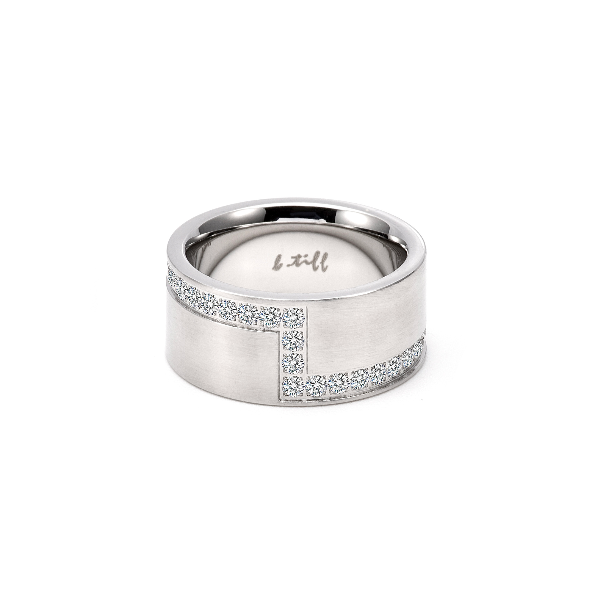 RG129W B.Tiff .02 ct Cross Body Ring [Wide Band]