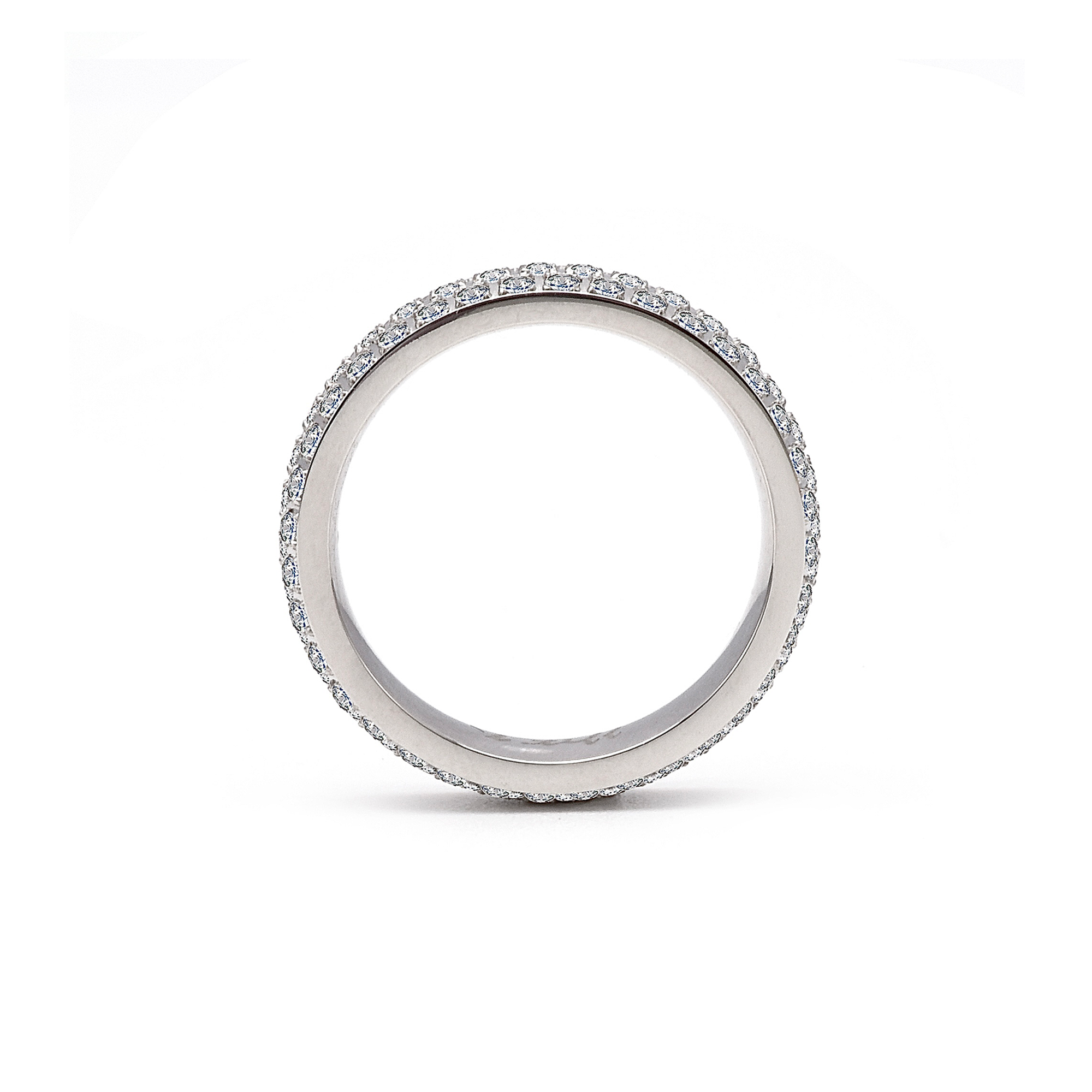RG130W B.Tiff Three-Row Eternity Ring
