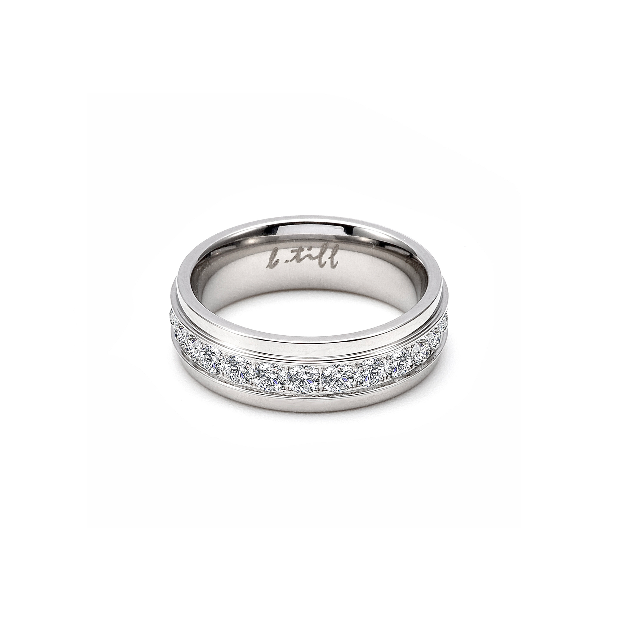 RG150W B.Tiff .02 ct Center Row Wide Eternity Ring