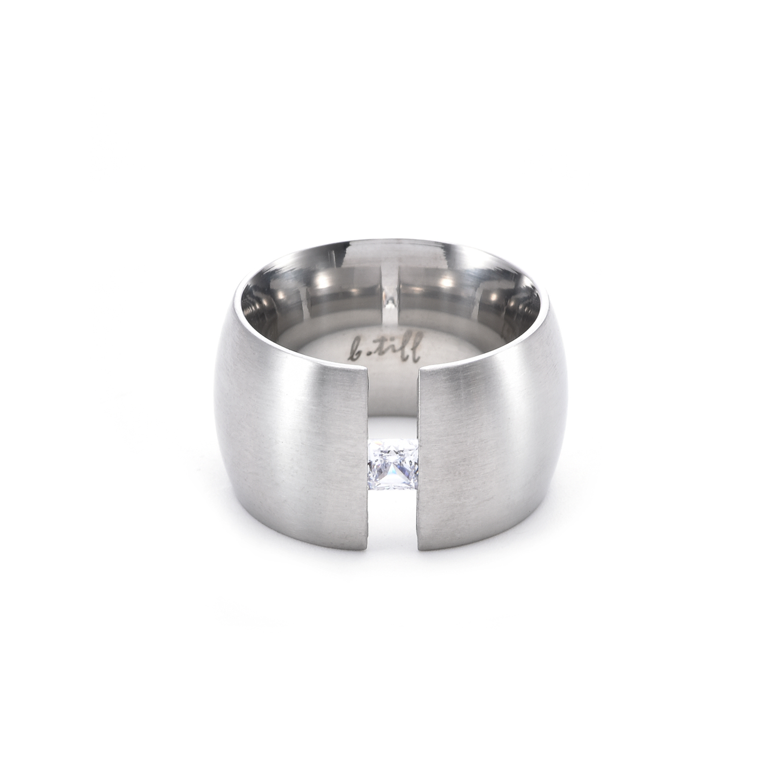 RG200W B.Tiff .5 ct Princess Cut Extra Wide Ring [Wide Band]