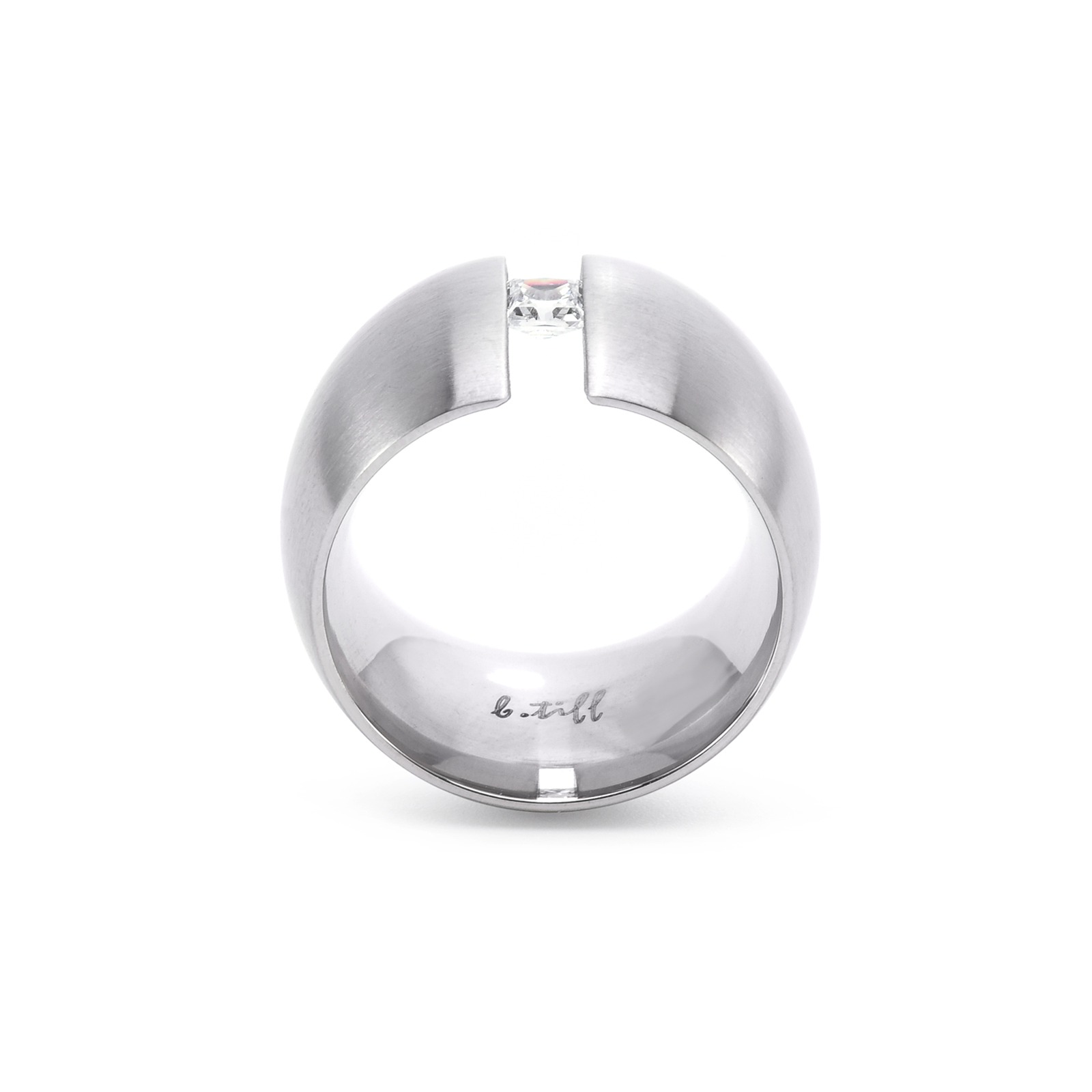 RG200W B.Tiff .5 ct Princess Cut Extra Wide Ring [Wide Band]