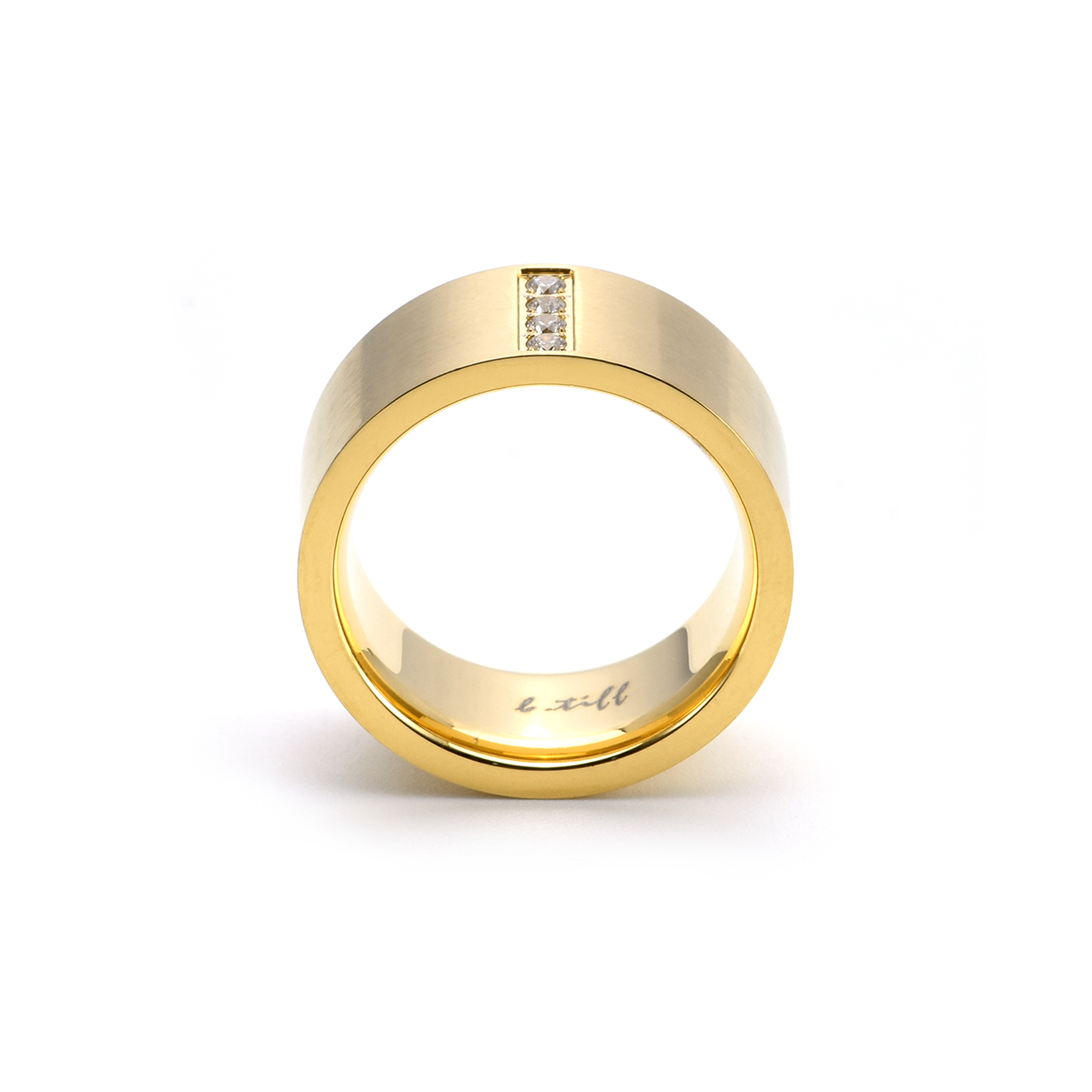RG223G B.Tiff 4-Stone Gold Wide Ring [Wide Band]