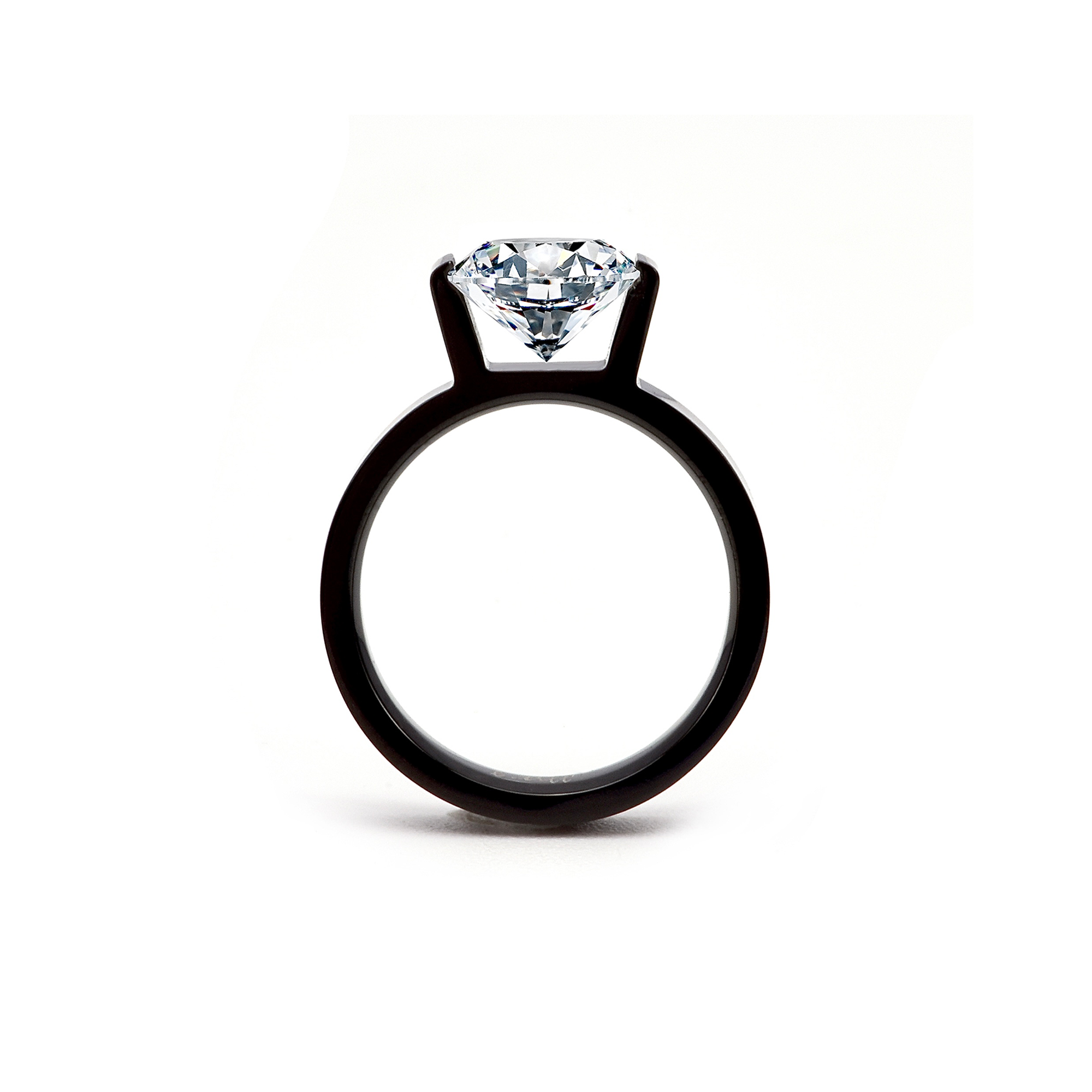 RG228B B.Tiff Black 2 ct Cushion Cut Engagement Ring
