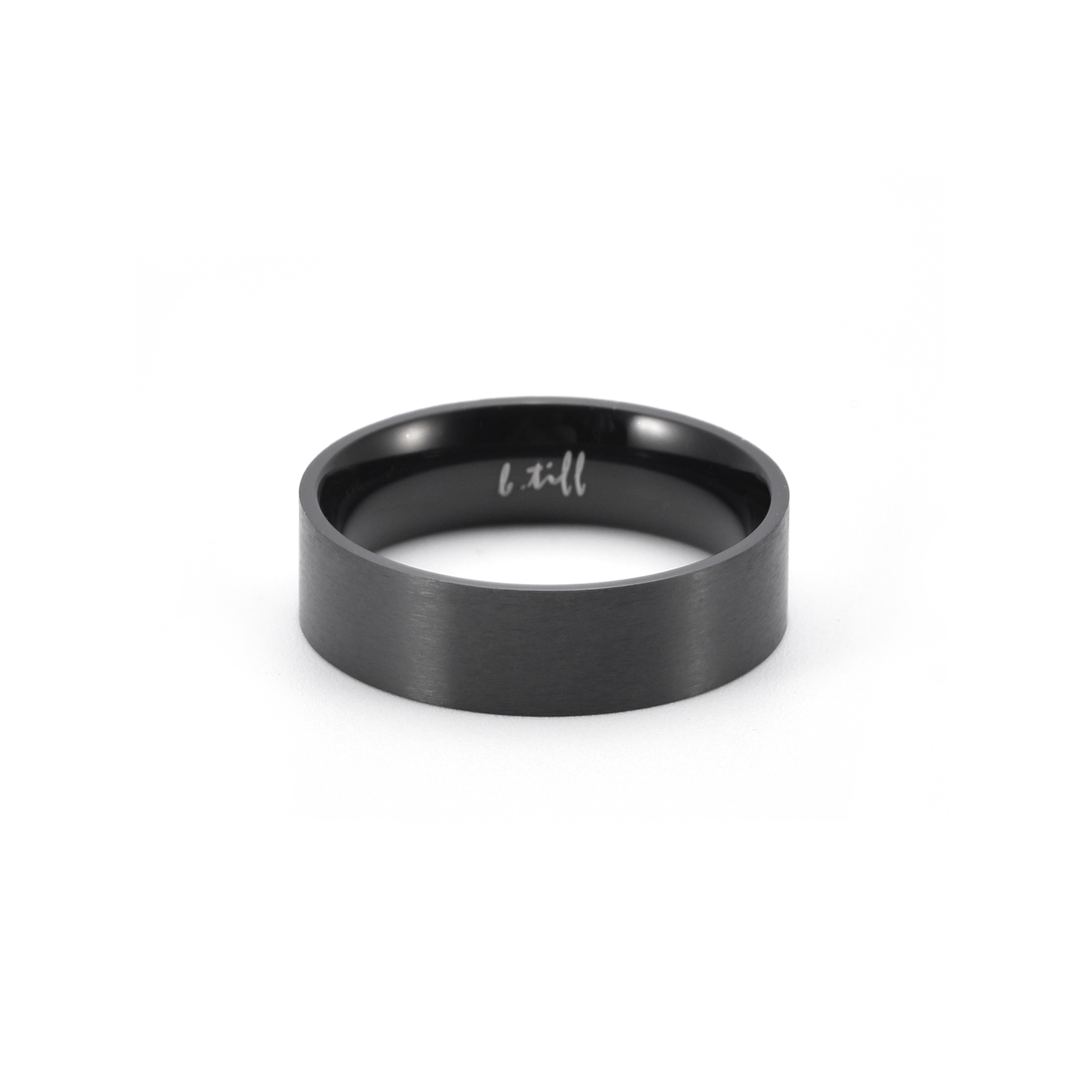 RG600B B.Tiff Black Simplicity 6 Stacking Ring [Wide Band]