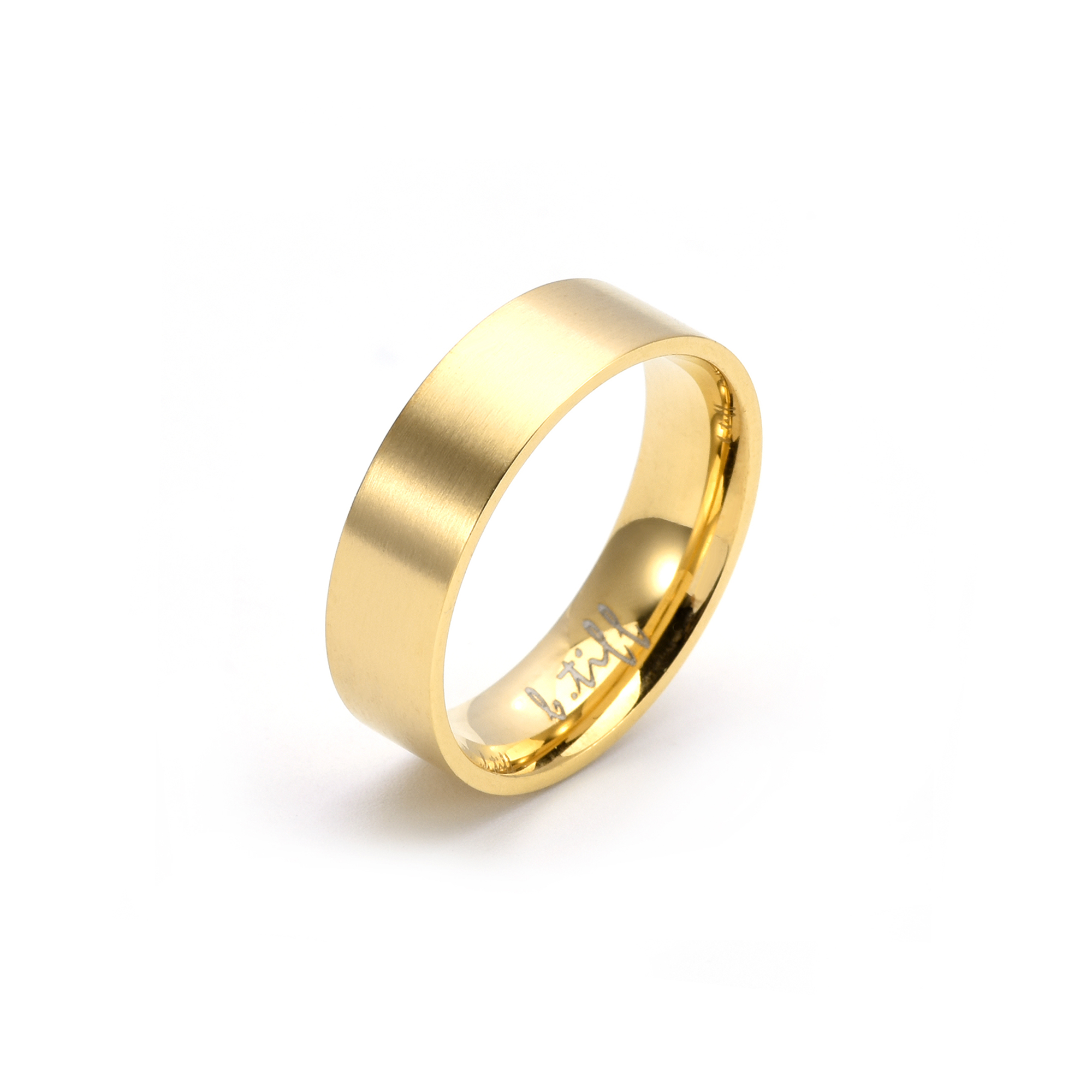 RG600G B.Tiff Gold Simplicity 6 Stacking Ring [Wide Band]
