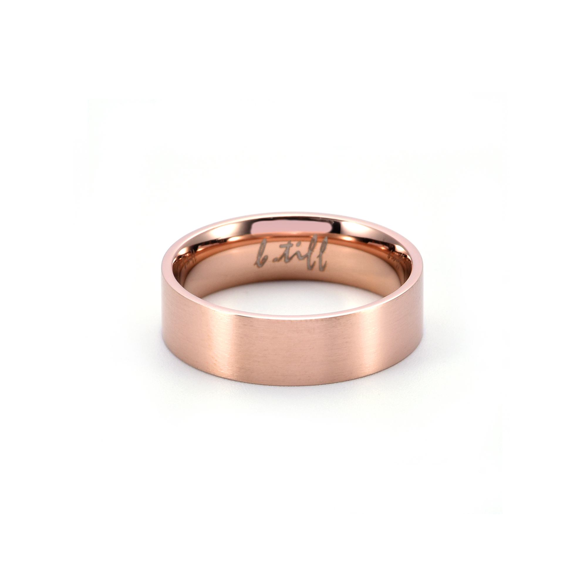 RG600RG B.Tiff Rose Gold Simplicity 6 Stacking Ring [Wide Band]