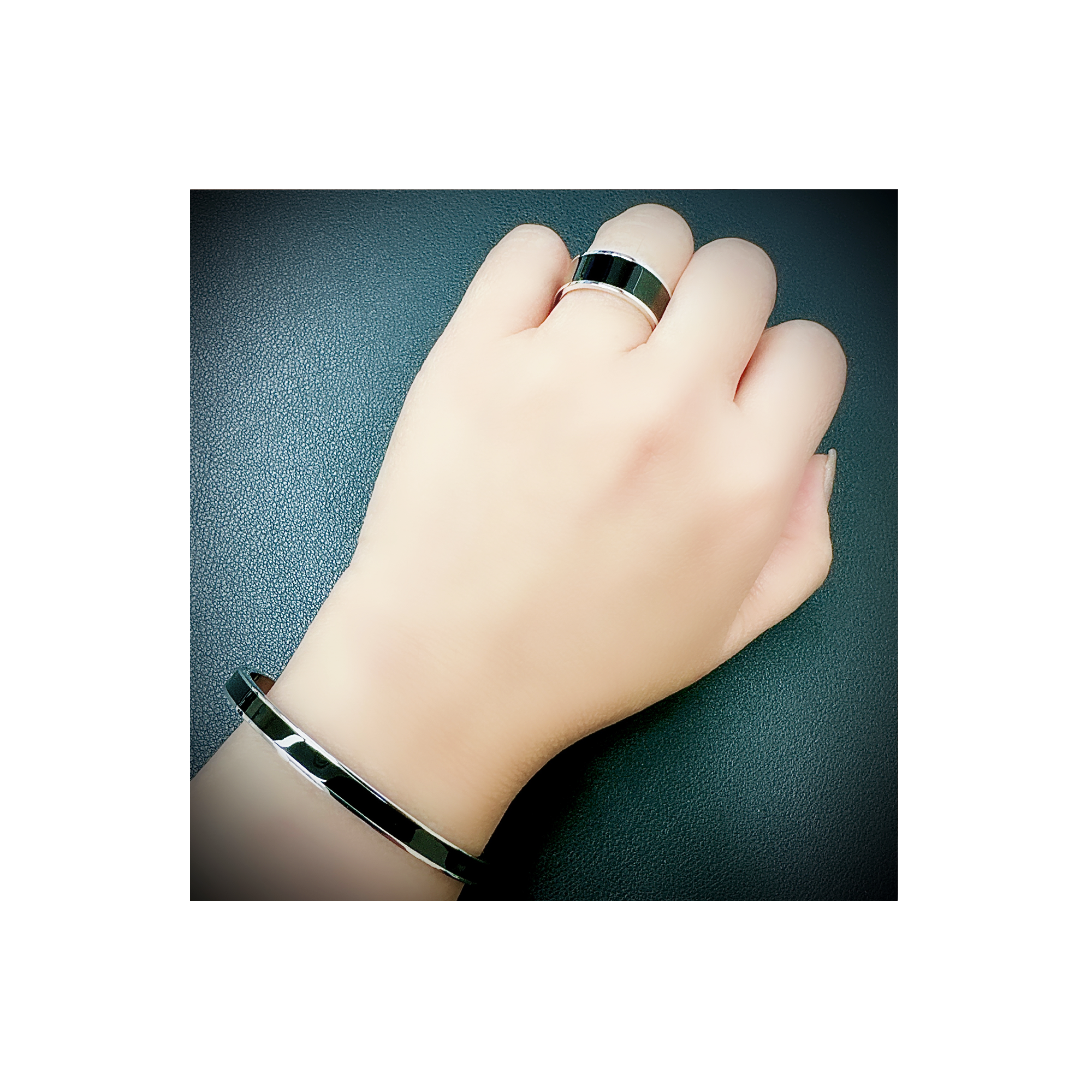 RG800WB B.Tiff Black Enamel Ring [Wide Band]