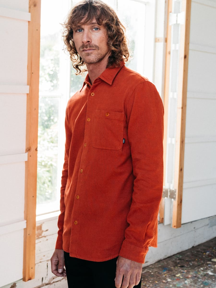 Men's Gylly Shirt - Dark Rosewood