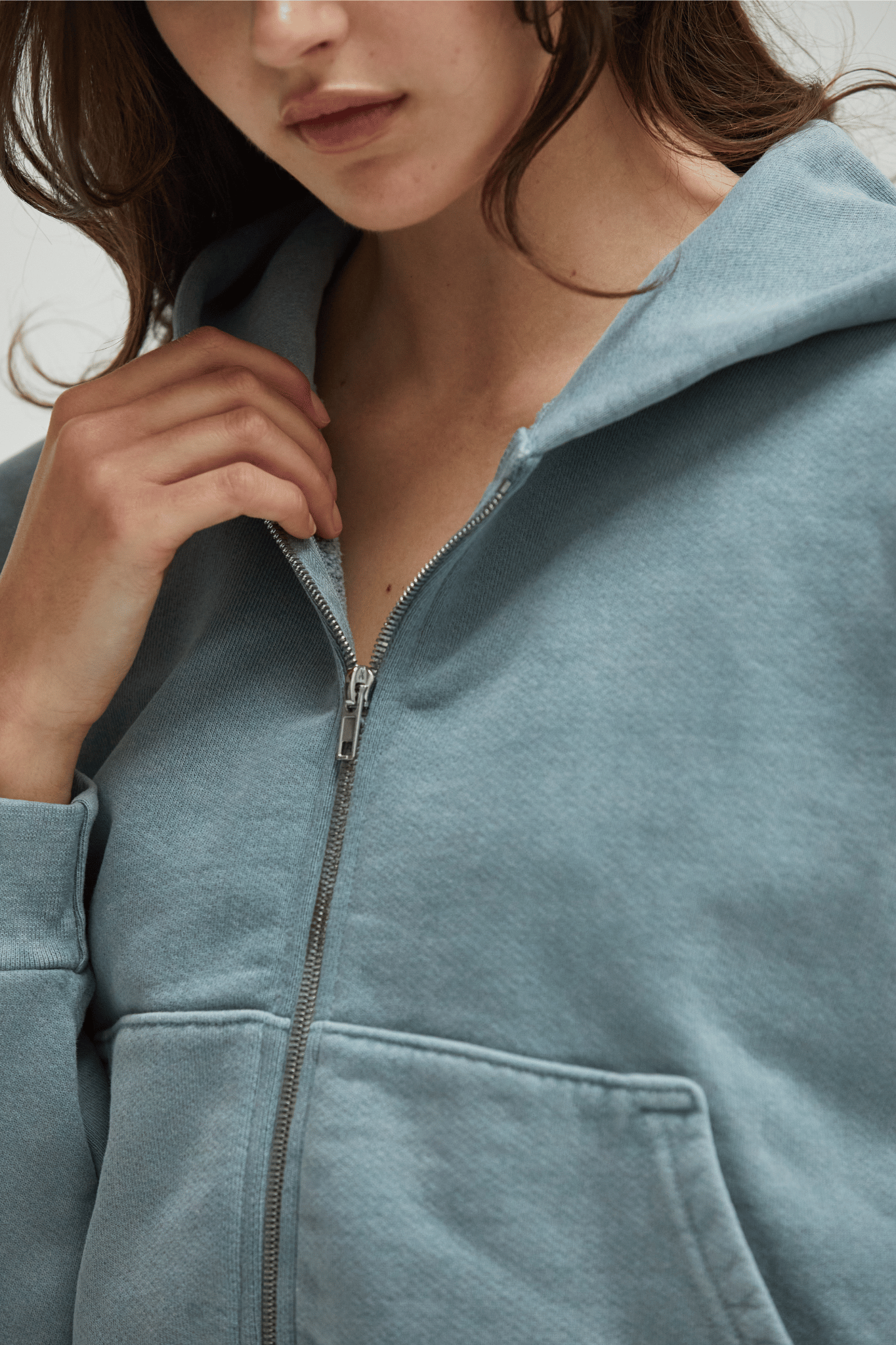 Rosie Cropped Zip-Up Hoodie