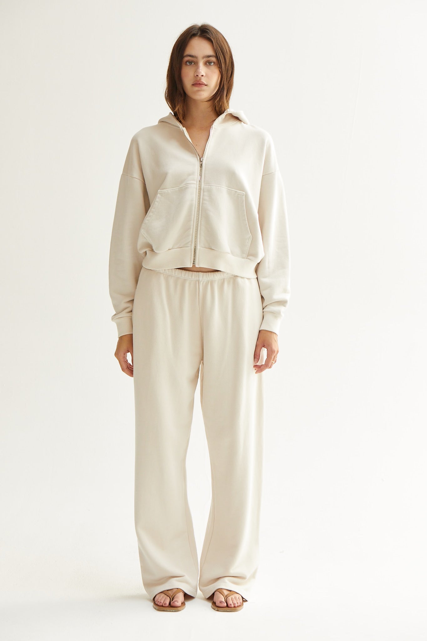 Rosie Cropped Zip-Up Hoodie