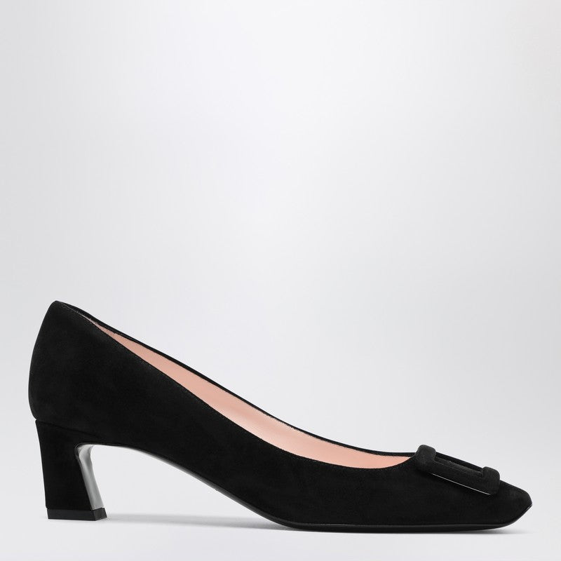Roger Vivier Belle Vivier Black Suede Décolletés Women