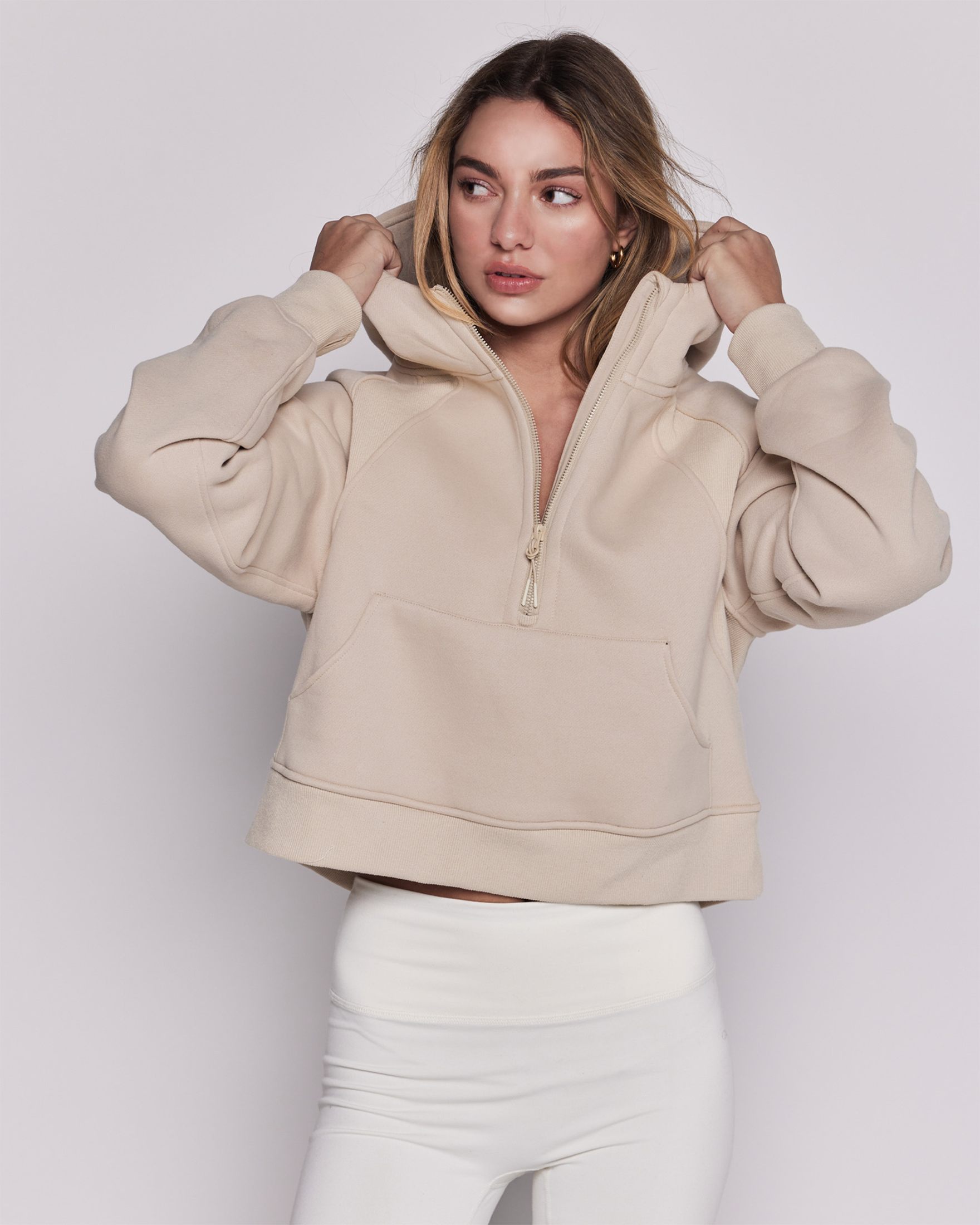 Effortless Fleece Half Zip Hoodie-6