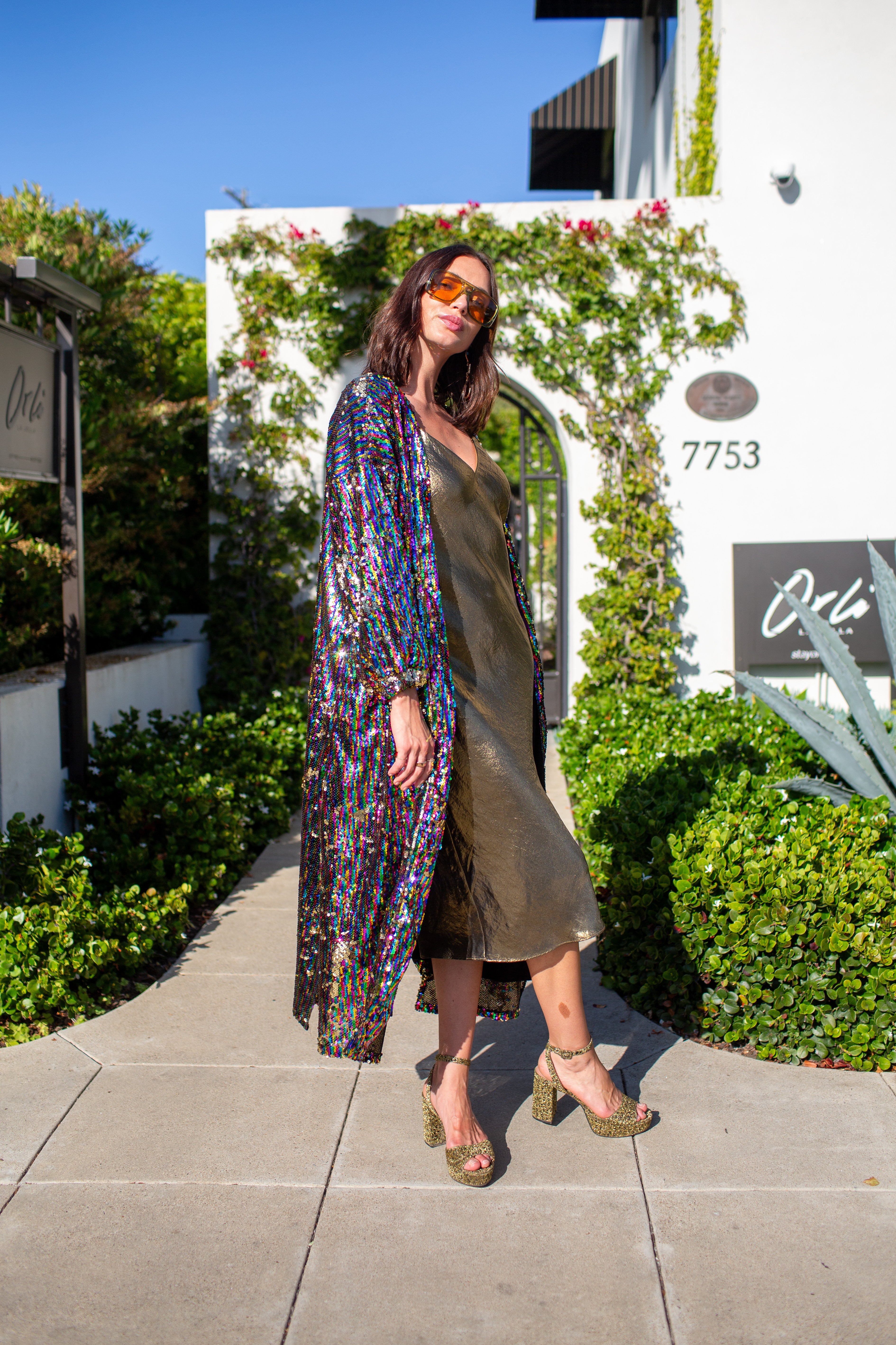 Rainbow Rage Sequin Cocoon Jacket