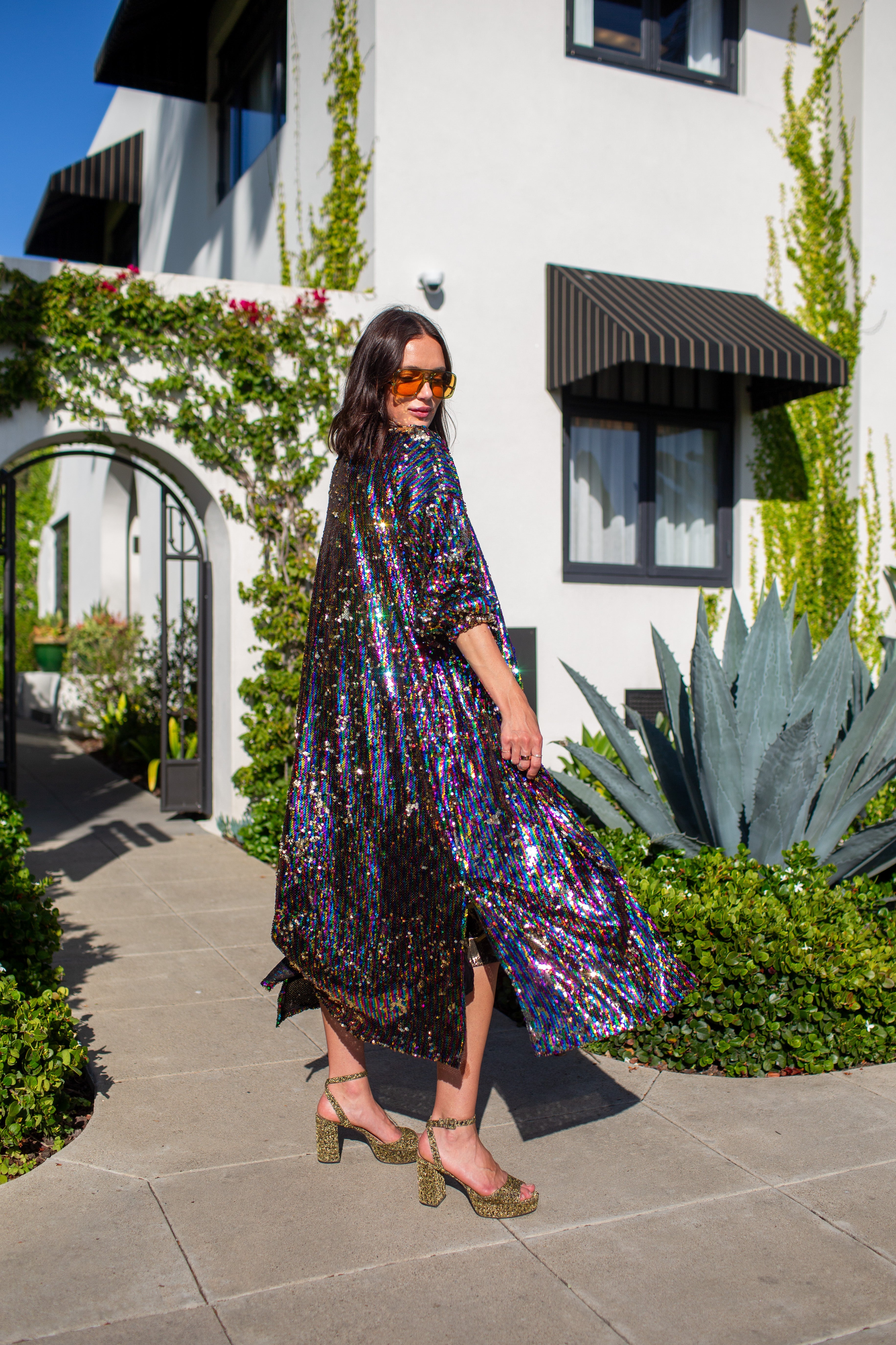 Rainbow Rage Sequin Cocoon Jacket