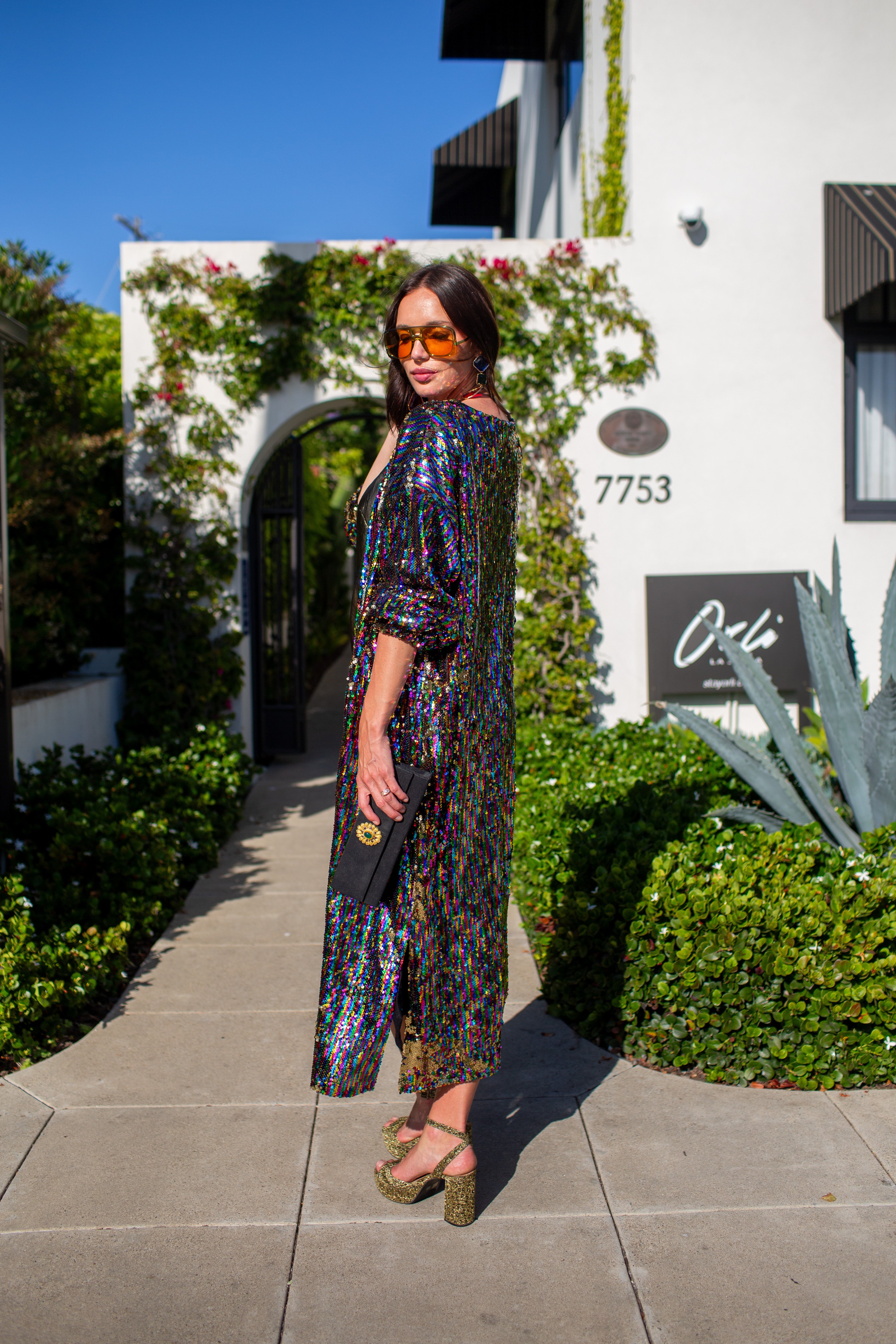 Rainbow Rage Sequin Cocoon Jacket