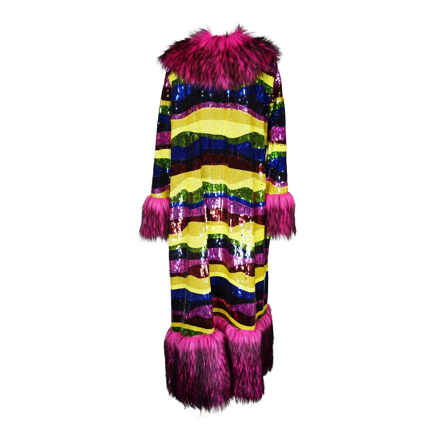 Penny Deluxe Rainbow Road Faux Fur Jacket