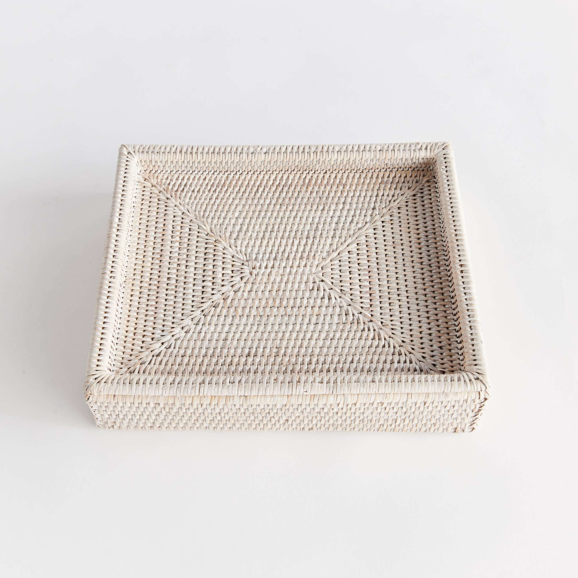 Rattan Lidded Letter Box for Home Office